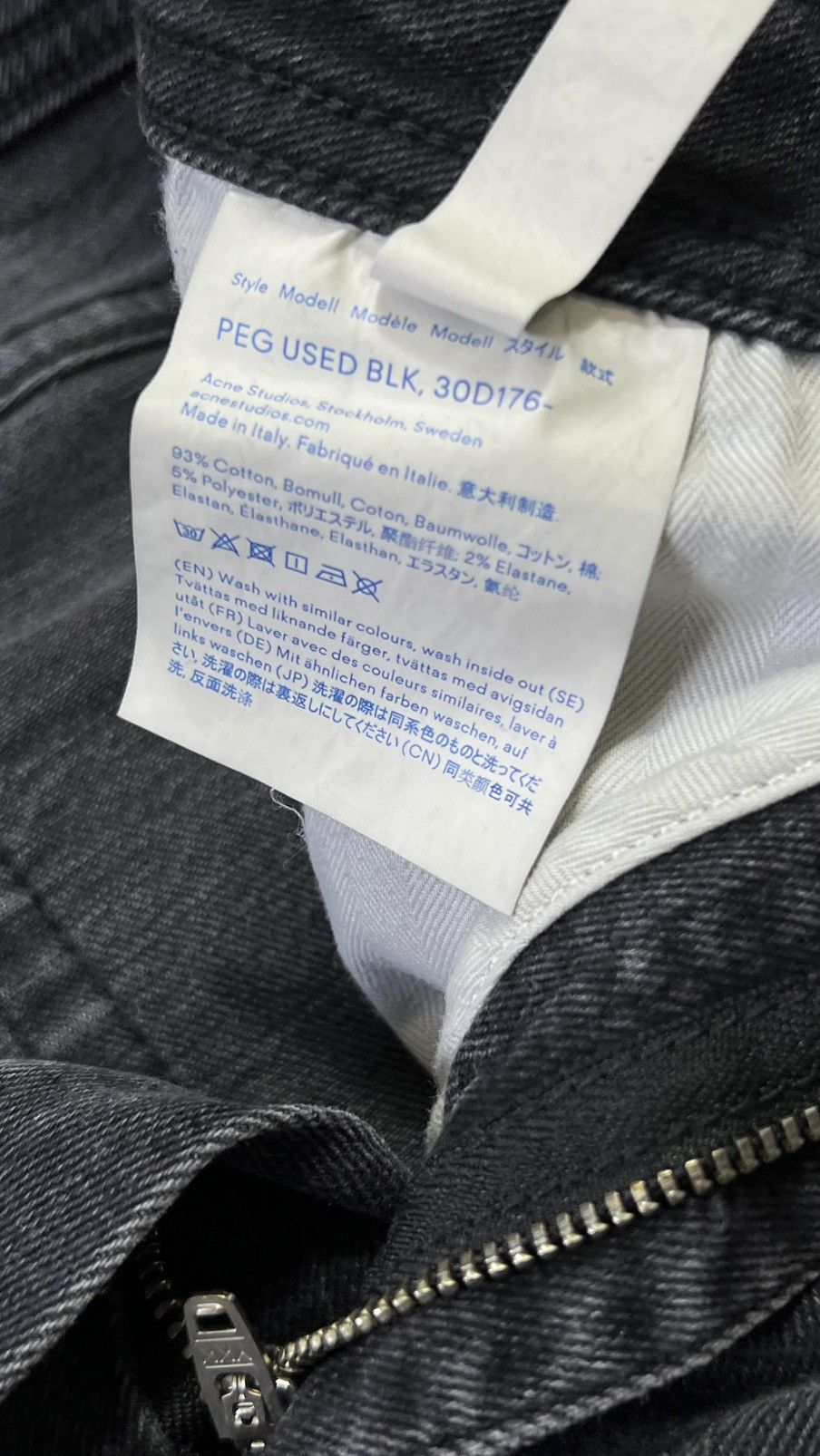 Acne Studios Acne Studios Bla Konst Peg Used blk jeans denim pants Size 29" - 10 Thumbnail
