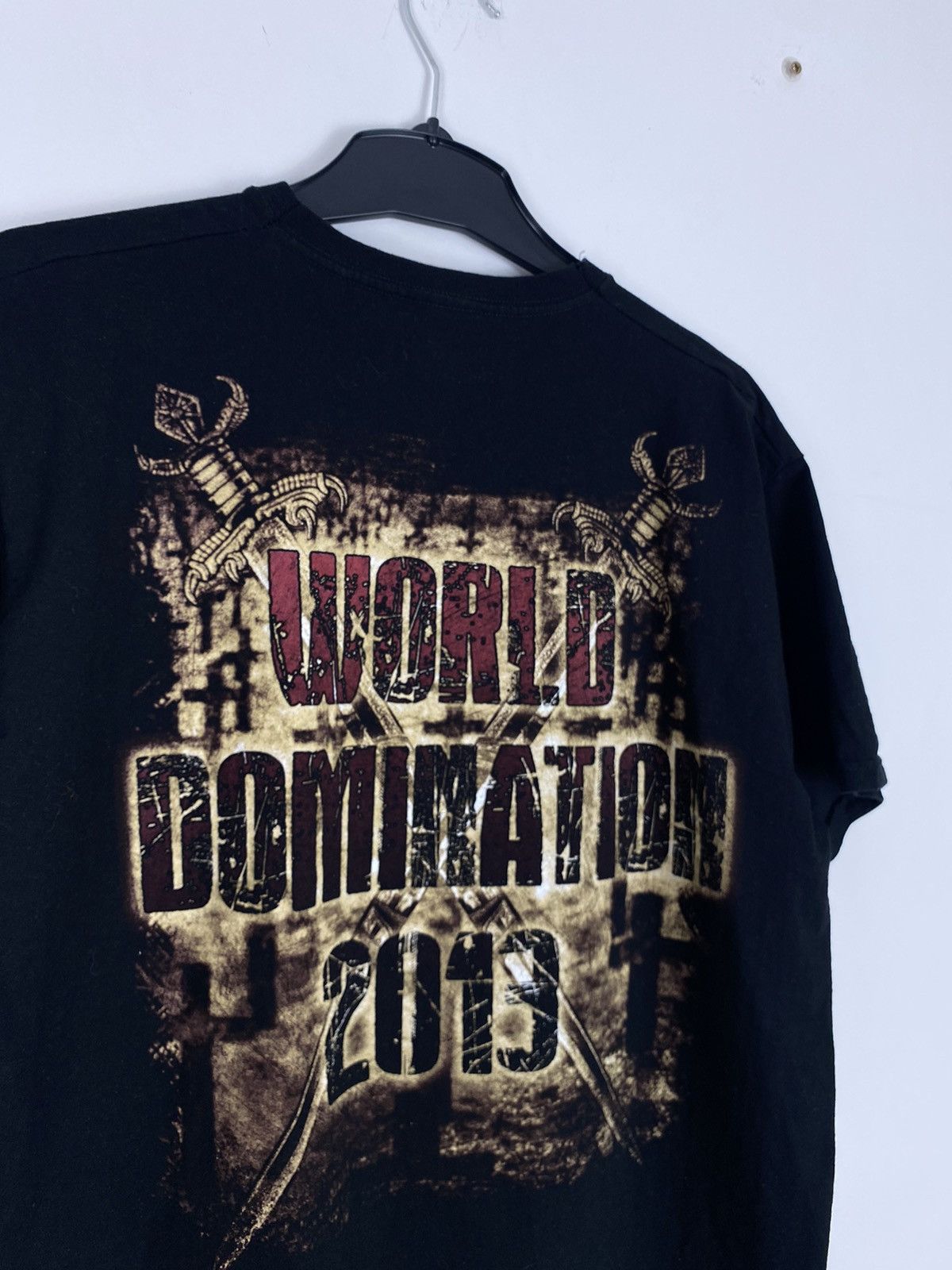 Band Tees × Slayer × Vintage SLAYER World Domination 2013 Skull y2k opium tee t-shirt Size US L / EU 52-54 / 3 - 6 Thumbnail