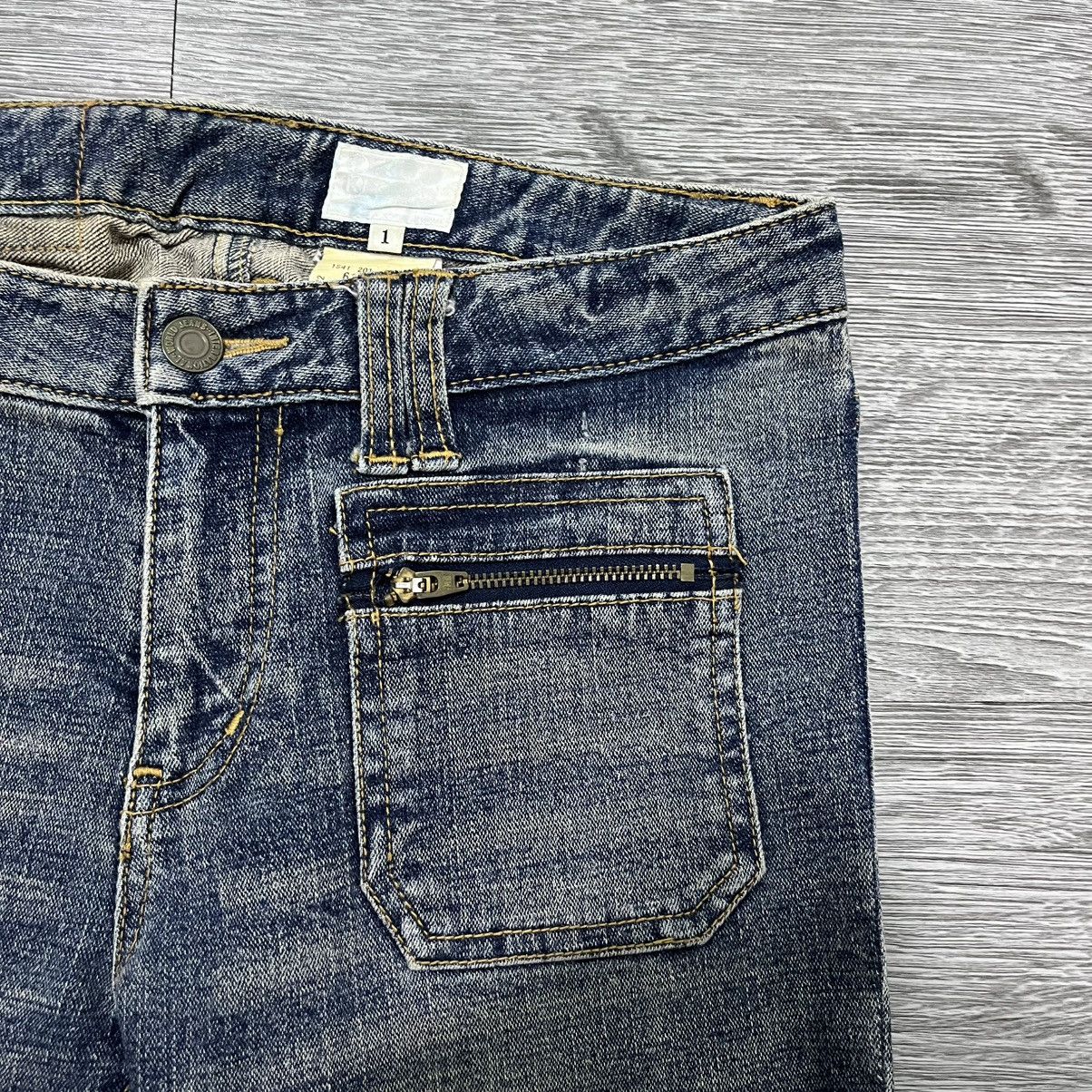 Japanese Brand 2000's Takeo Kikuchi Flared Distressed Jeans Size US 28 / EU 44 - 4 Thumbnail