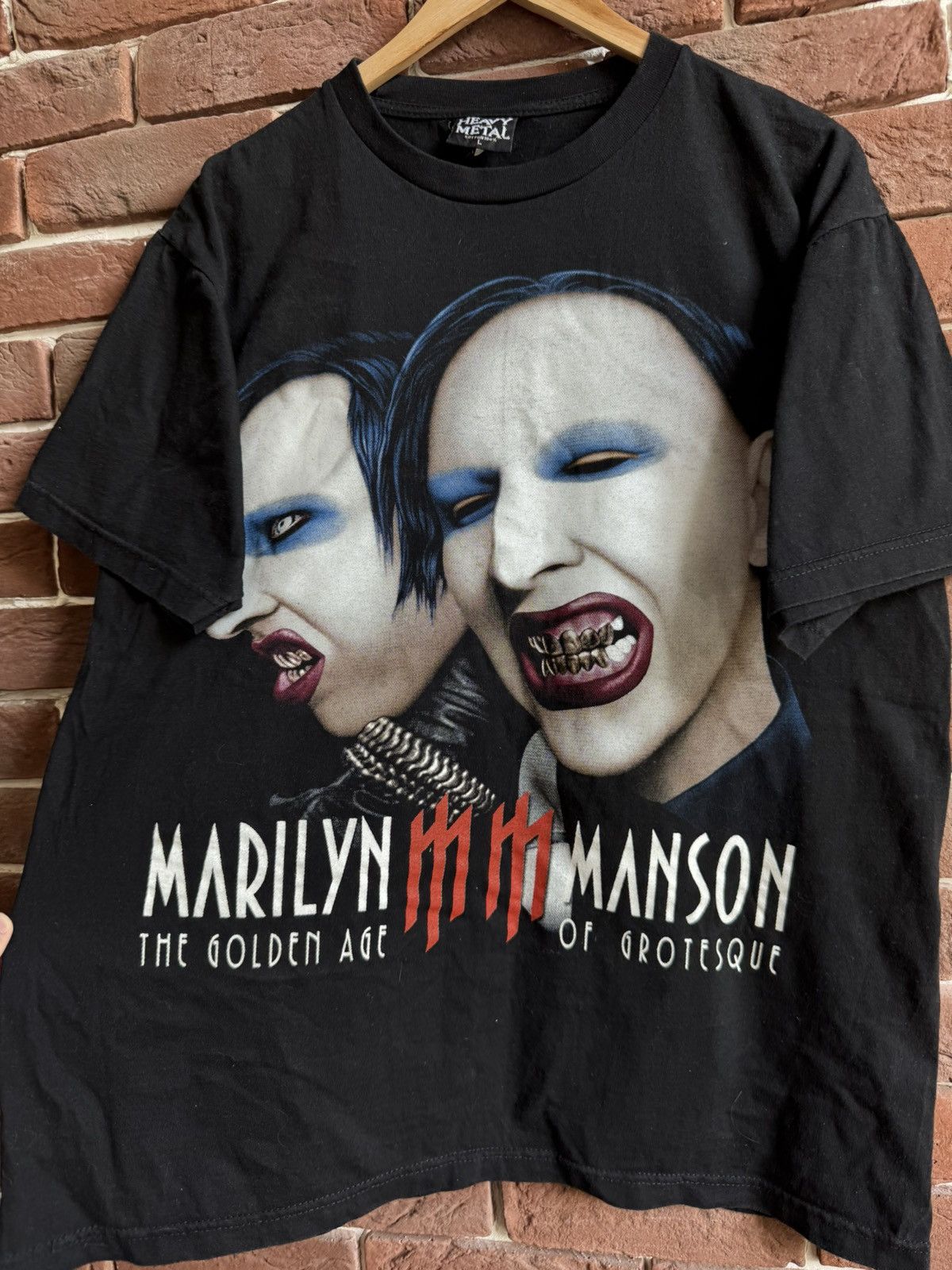 Band Tees Marilyn Manson Age Grotesque Vintage 00s Band Tee Rock Rare Size US L / EU 52-54 / 3 - 3 Thumbnail