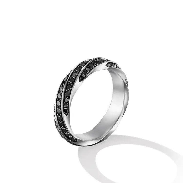 David Yurman o1w1db11025 R25779M /Size 7 /Rings in Silver/Black Size ONE SIZE - 3 Thumbnail