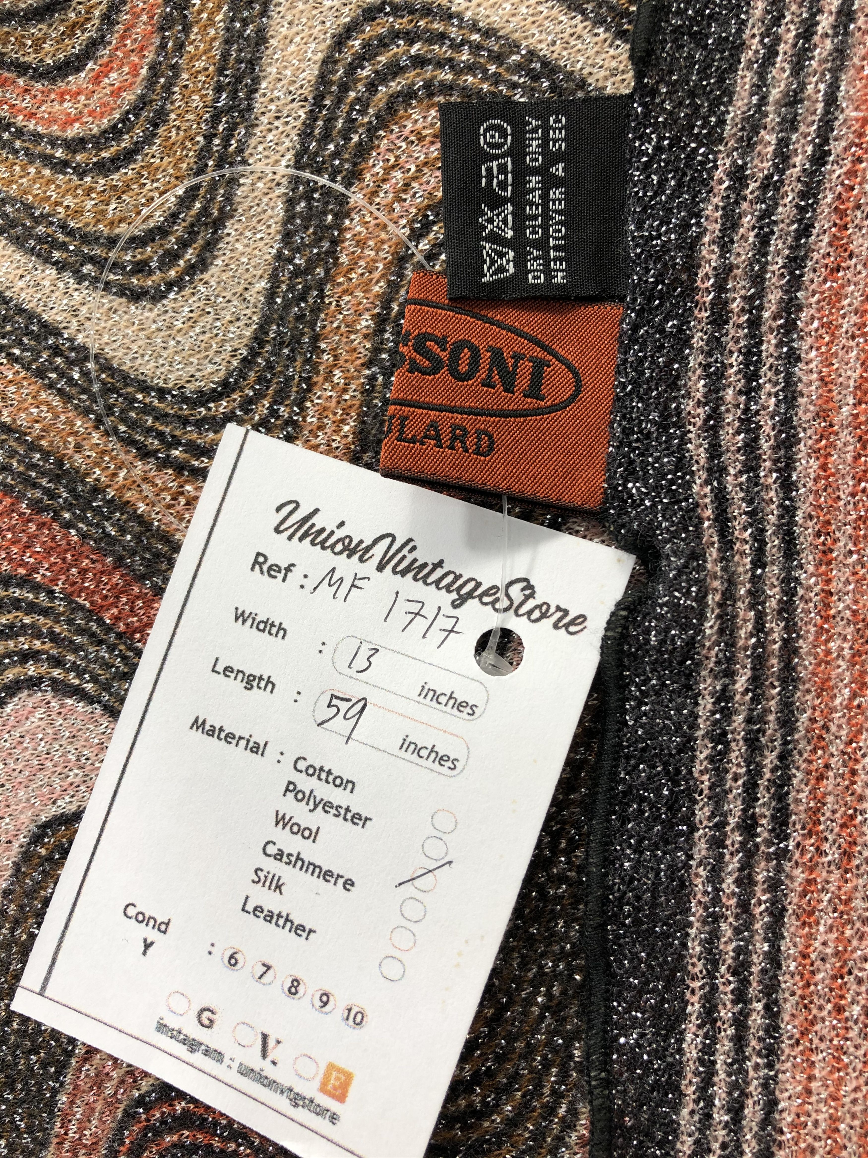 Missoni Vintage Missoni Scarf/Muffler/Neckwear MF1718 Size ONE SIZE - 6 Thumbnail