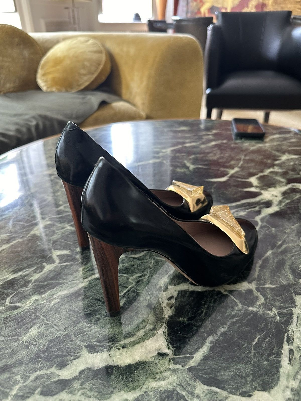 Sam Edelman Black Heels Size US 7.5 / IT 37.5 - 3 Thumbnail