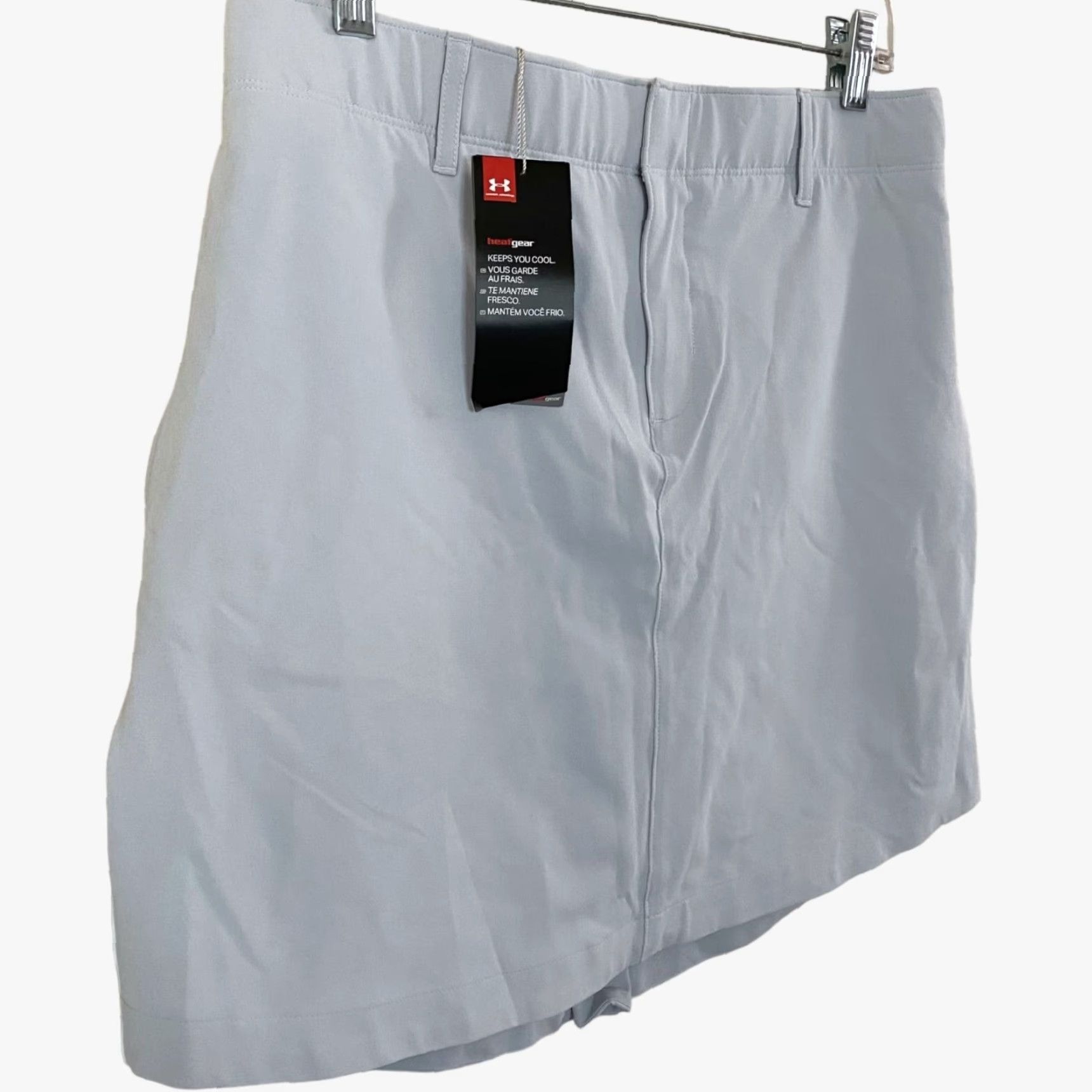 Under Armour Under Armour Woven Golf Skirt Gray White Women's M Athletic Activewear New Skort Short Pockets Elastic Waist Lined Stretch All Seasons Size 32" / US 10 / IT 46 - 3 Thumbnail