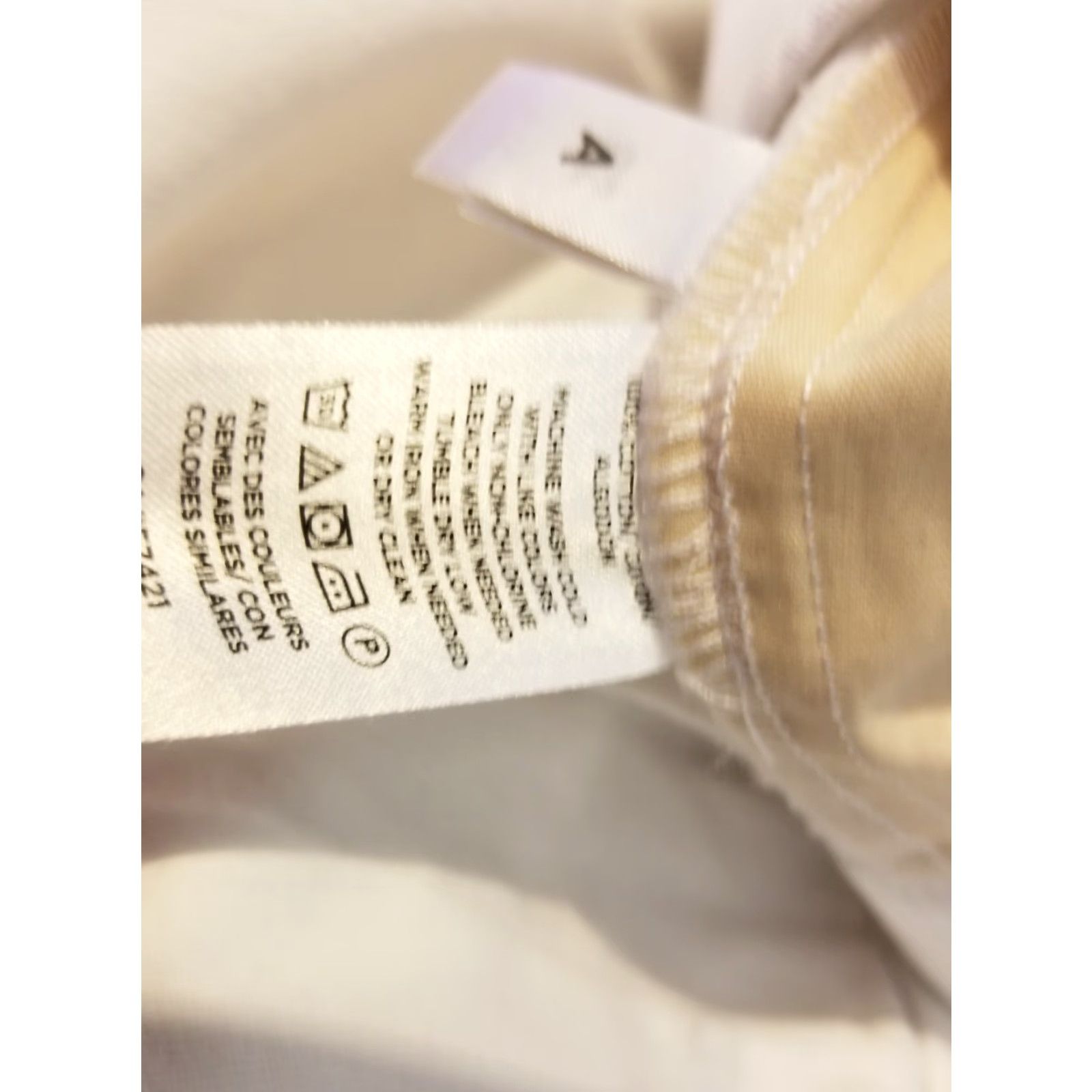 Ann Taylor Womens Ann Taylor Shorts 14 White Cotton Chino Flat Front Casual Summer Walking Mens Womens Girls Size 36" / US 14 / IT 50 - 6 Thumbnail