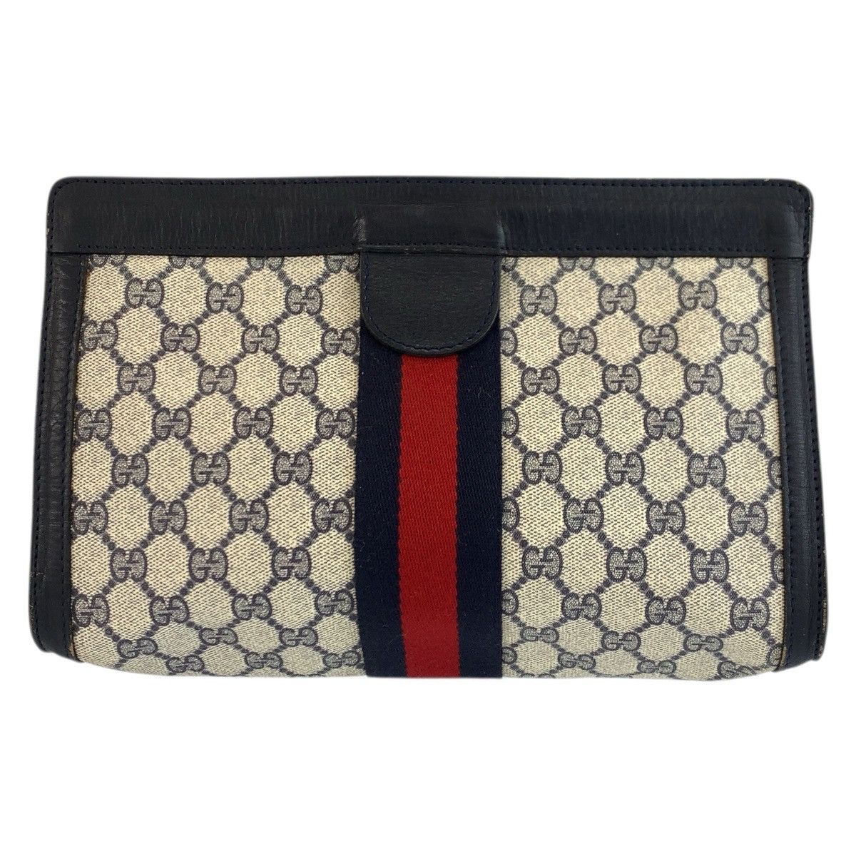 Gucci Gucci Gucci GG Supreme Canvas Leather Clutch Bag Textile Clutch Bag 42239012 DUTY FREE for USA Size ONE SIZE - 1 Thumbnail