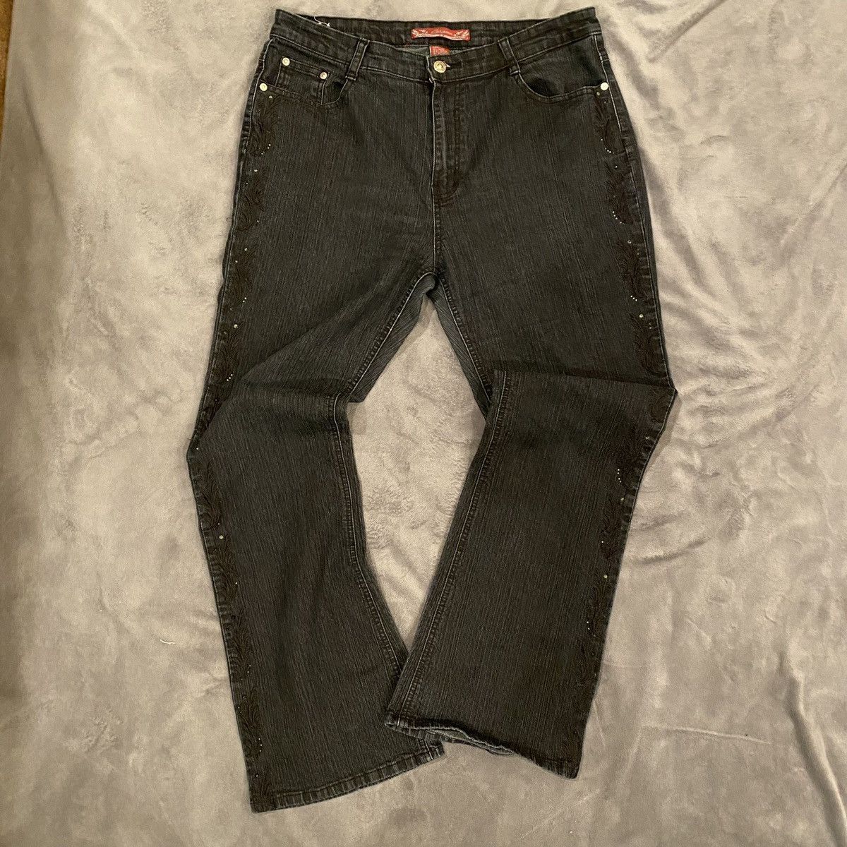 Cos Black floral print cos jeans Size 36" / US 14 / IT 50 - 4 Thumbnail