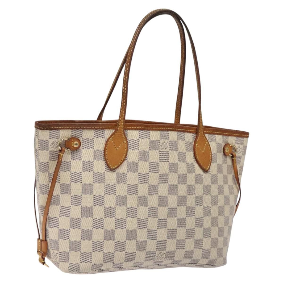 Louis Vuitton Damier Azur Neverfull Pm Tote Bag N41362 Lv Auth 116366, Women's