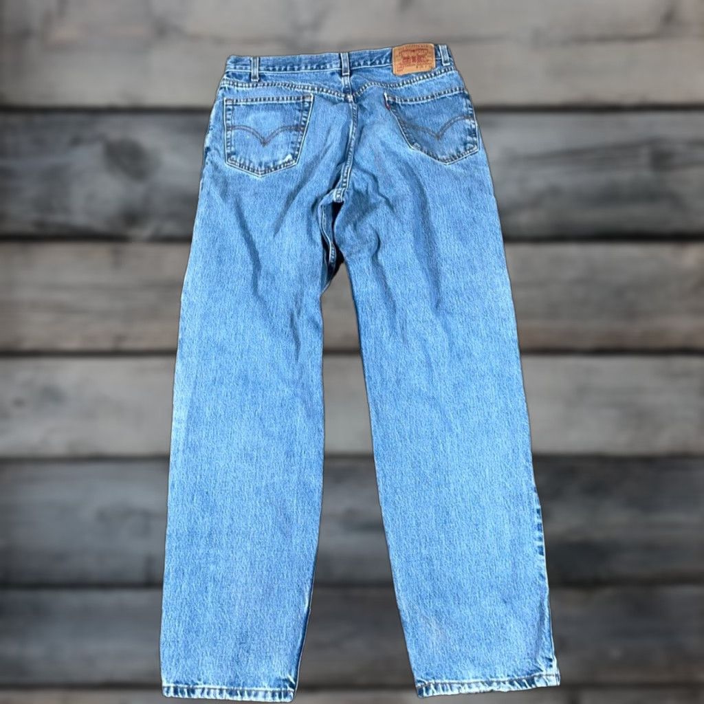 Levi's VINTAGE Levi's 550 Jeans Men’s 550 Relaxed Fit Denim 34 x 33 Blue 90s Grunge Retro Style Mens Size US 36 / EU 52 - 1 Thumbnail
