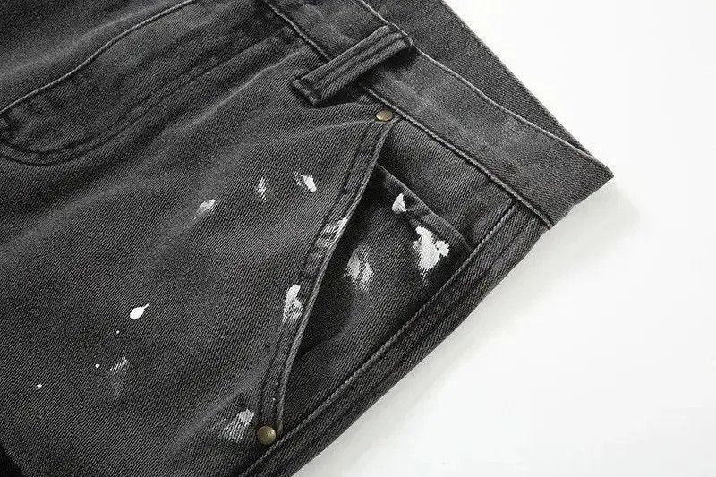 Japanese Brand Black Graffiti Wide Jeans Size US 32 / EU 48 - 3 Thumbnail