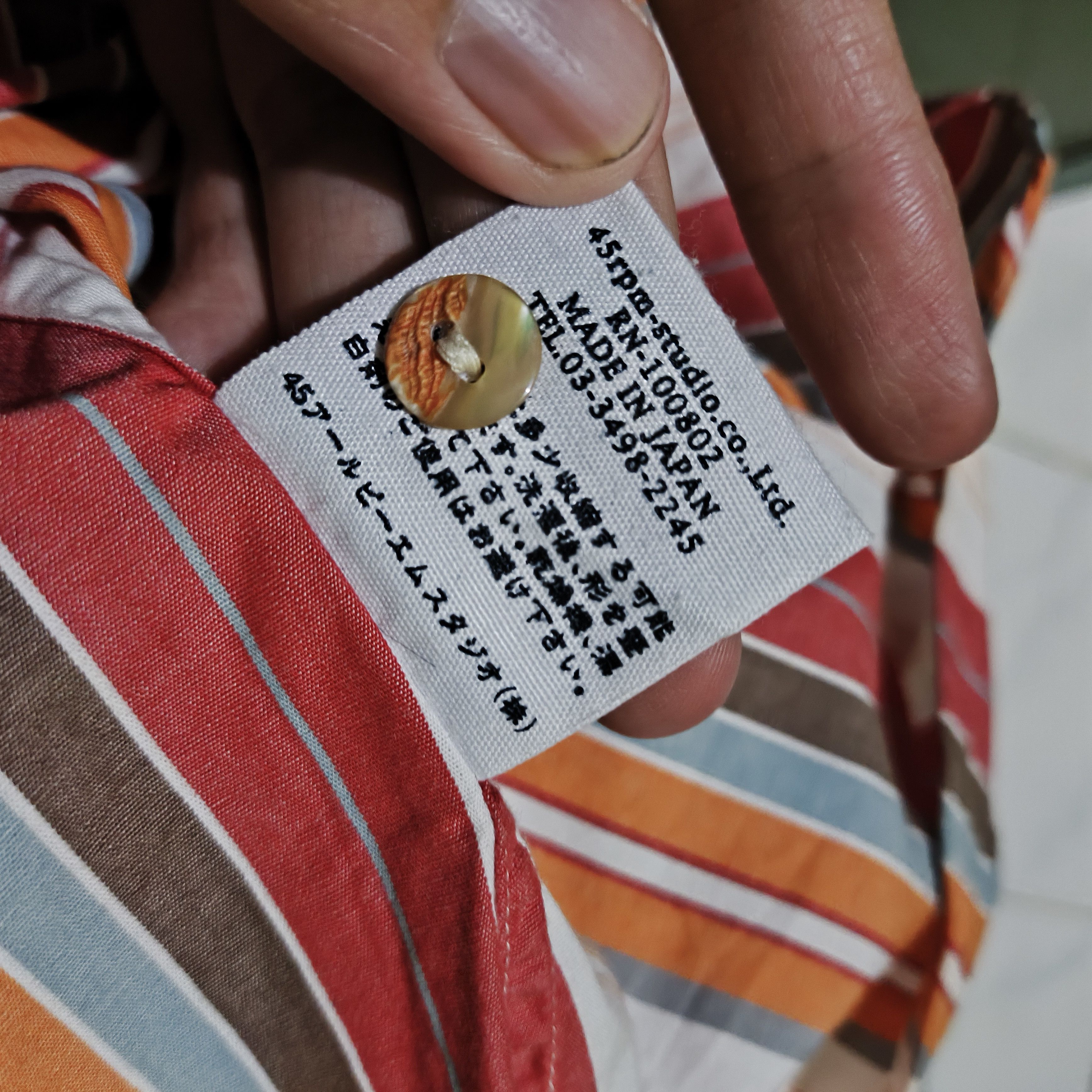 Yohji Yamamoto 45rpm stripped multicolor shirt button up Size US M / EU 48-50 / 2 - 4 Thumbnail