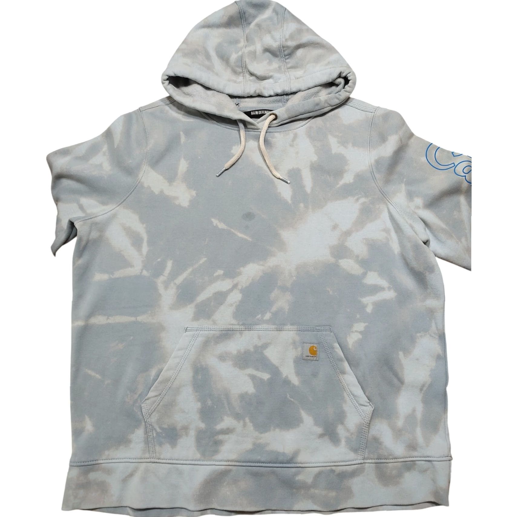 Carhartt Carhartt Hoodie Womens XXL Blue Relaxed Pullover Sweatshirt Acid Wash Tie Dye Size XXL / US 16-18 / IT 52-54 - 2 Thumbnail
