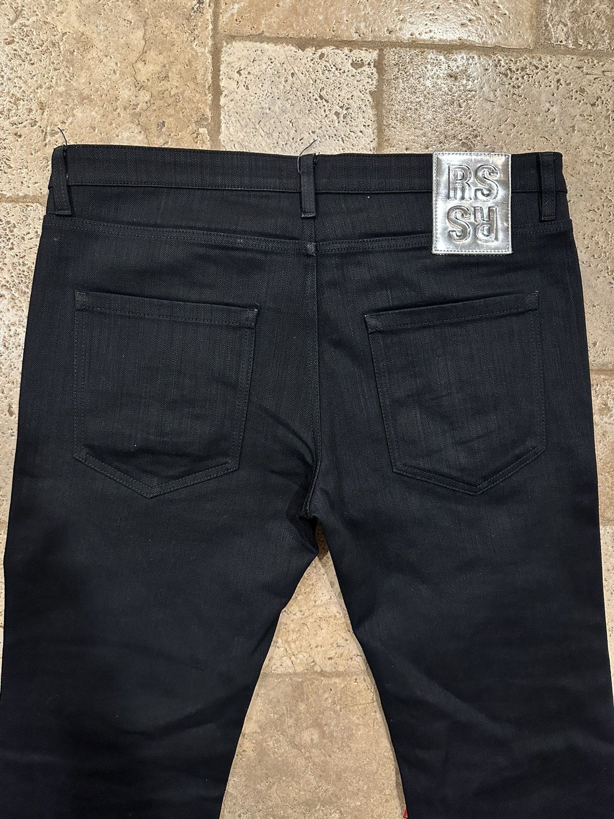 Raf Simons Raf Simmons SS19 Modello TR NSF RM RS Black Denim Red Stripe Size US 34 / EU 50 - 11 Thumbnail