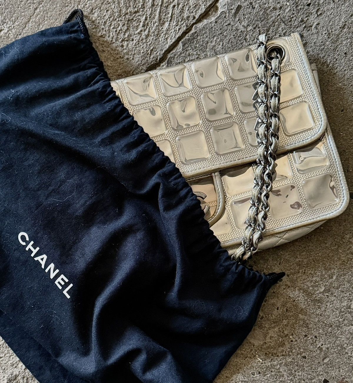 Chanel Chanel - Karl Lagerfeld - 2008 - Silver Ice Cube Flap Bag Size ONE SIZE - 17 Thumbnail