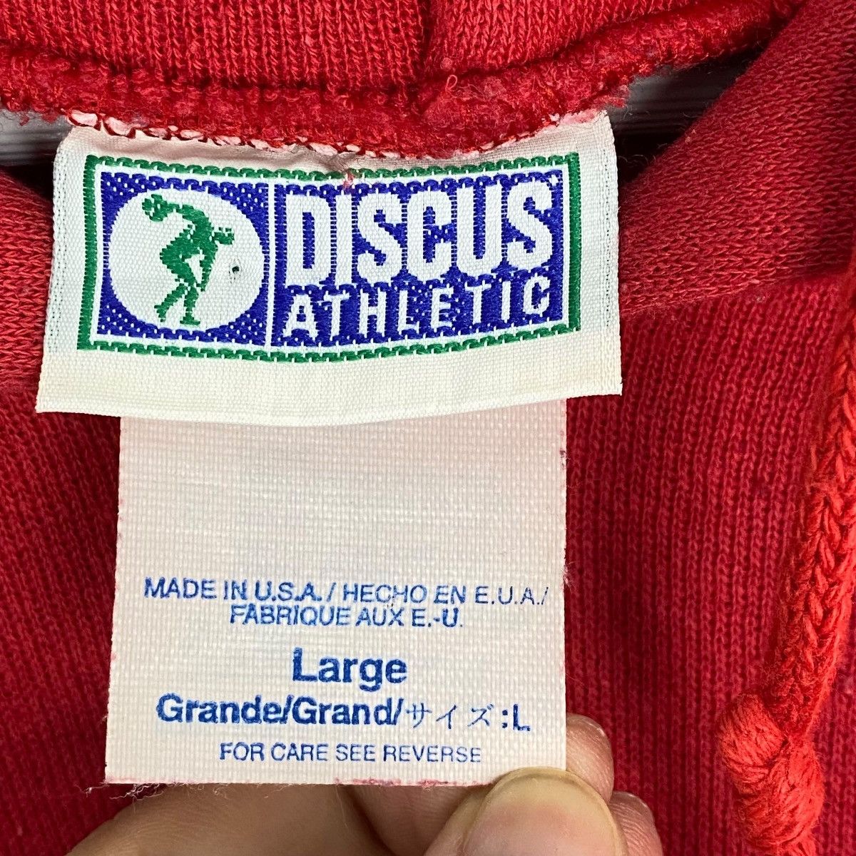 Other Vintage Discus Athletic Hoodie Red Pullover Jumper Size L Size US L / EU 52-54 / 3 - 5 Thumbnail