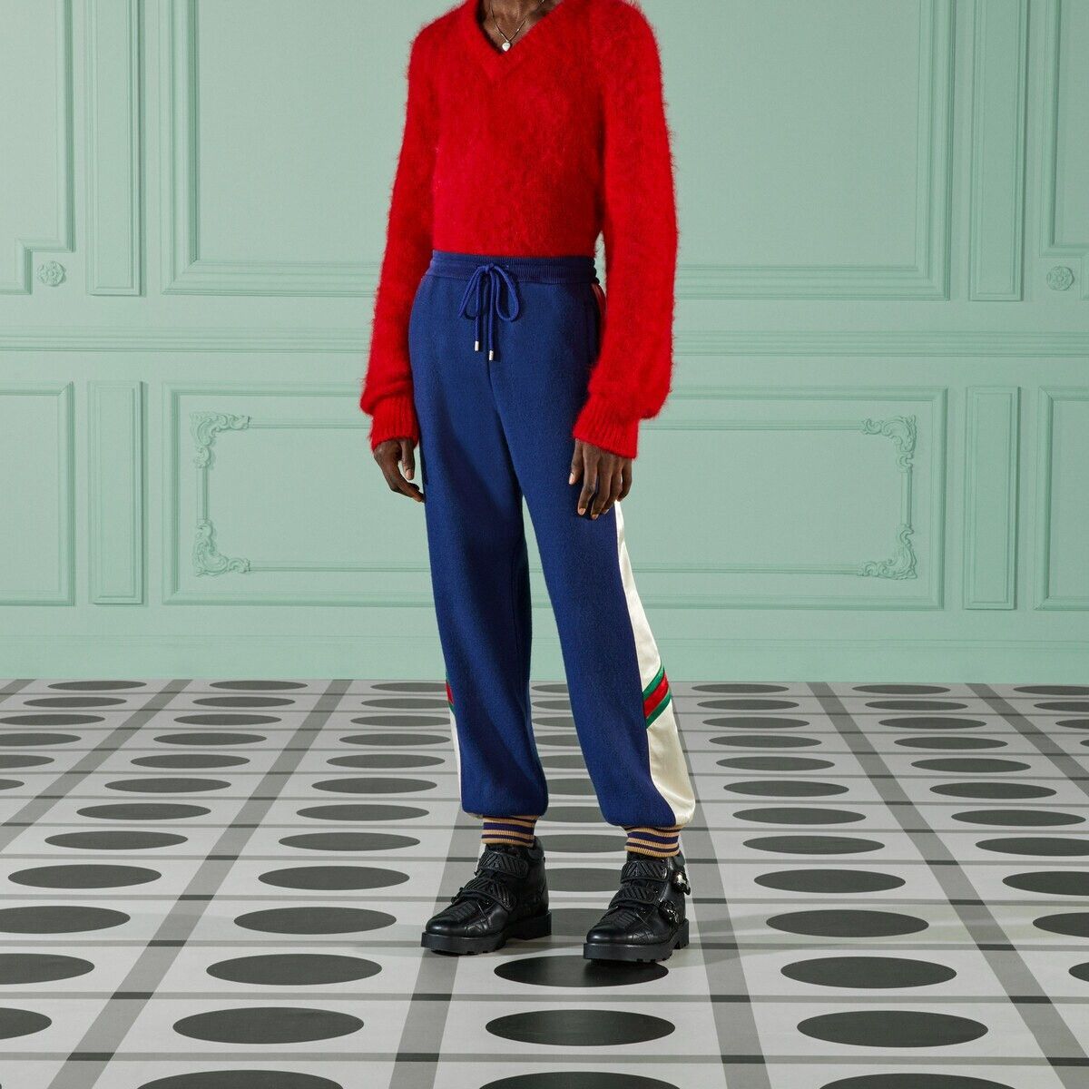 Gucci o1s1wg111025 Wool Jersey Jogging Pant in Multicolor Size US 34 / EU 50 - 5 Thumbnail