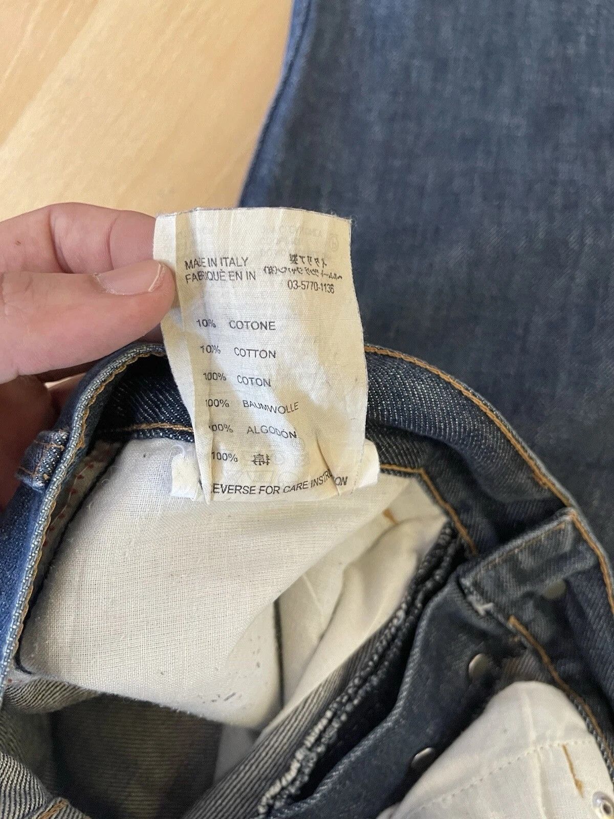 Helmut Lang Vintage Helmut Lang Treated Raw Denim Low Waist Contour Fit Size US 30 / EU 46 - 8 Thumbnail