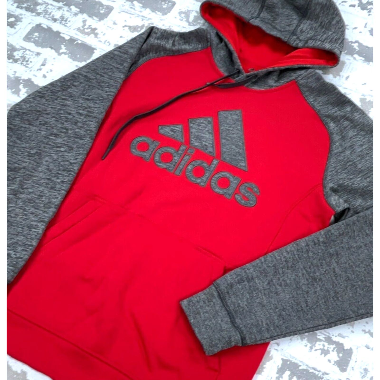 Adidas Adidas Hoodie Men Small Red Gray Sweatshirt Clima Warm Performance Adult Size US S / EU 44-46 / 1 - 2 Thumbnail