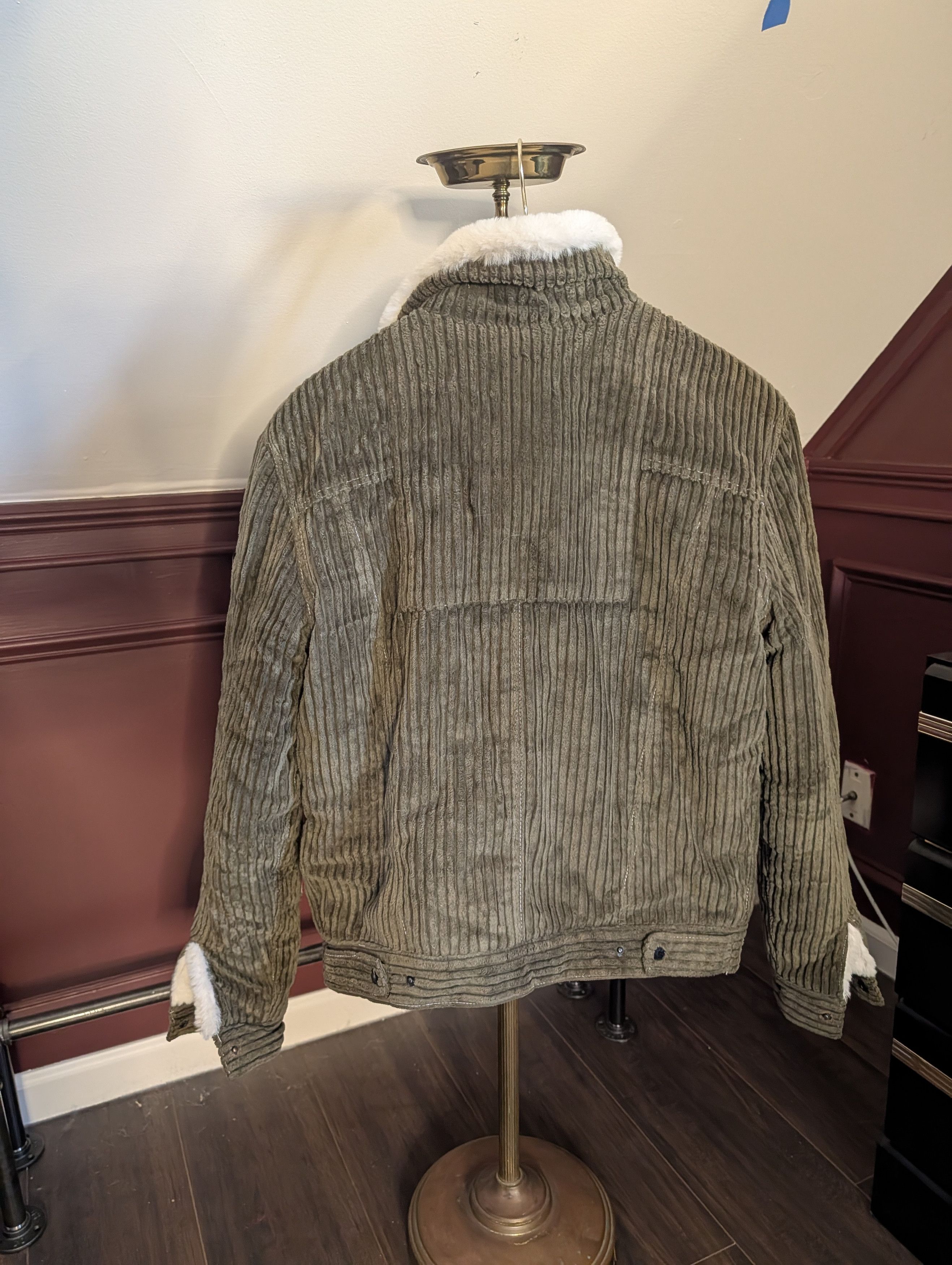 Pyer Moss Runway green corduroy fur lined trucker jacket Fall 2018 Size US S / EU 44-46 / 1 - 10 Thumbnail