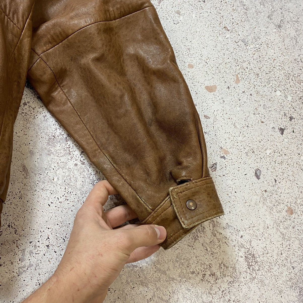 Vintage Vintage 90s Brown Leather Nylon Motorcycle Jacket Y2K Retro Size US XL / EU 56 / 4 - 8 Thumbnail
