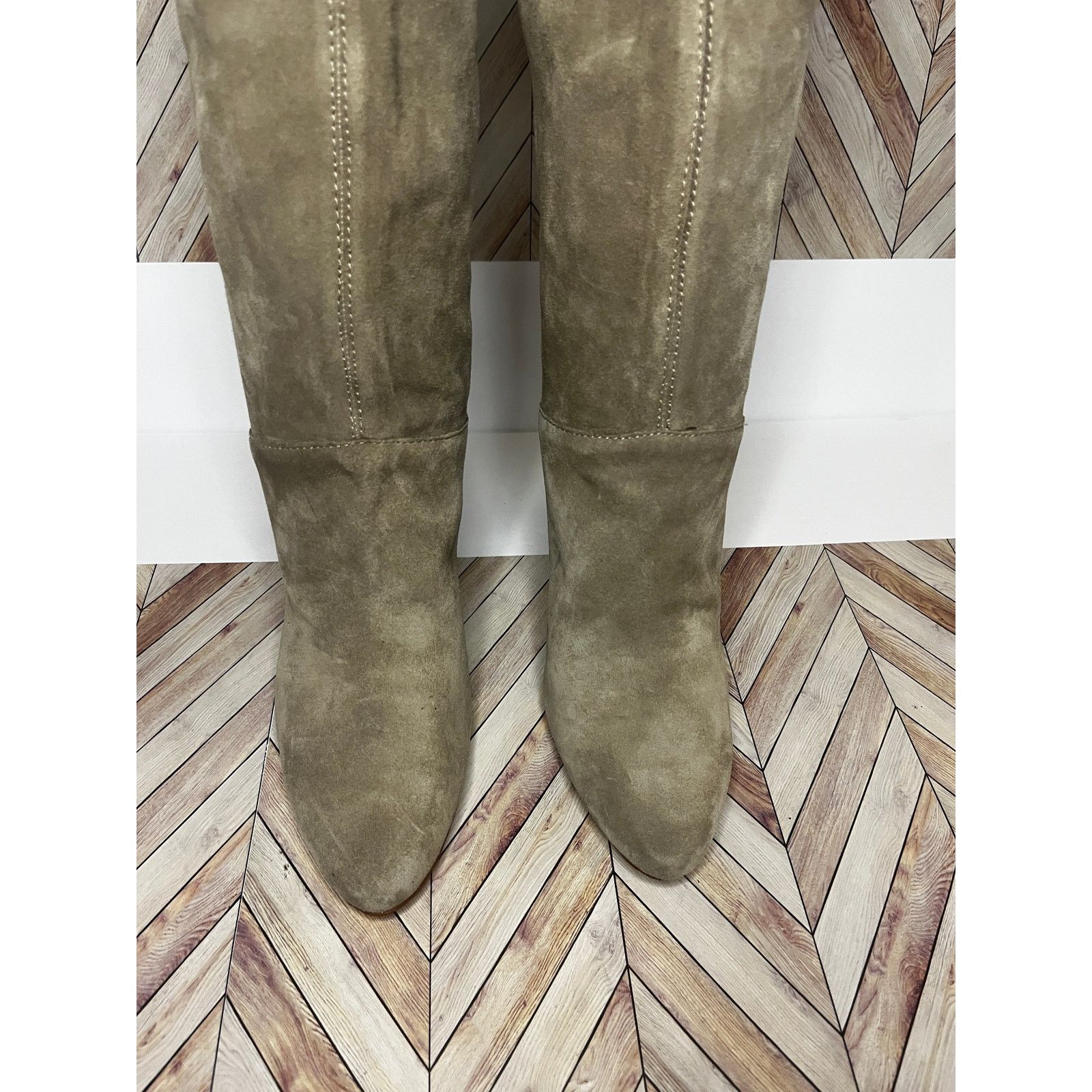 Other 1.State Maribell Pebble Suede Mid-Calf Boots Tan Womens 7.5M Size US 7.5 / IT 37.5 - 5 Thumbnail
