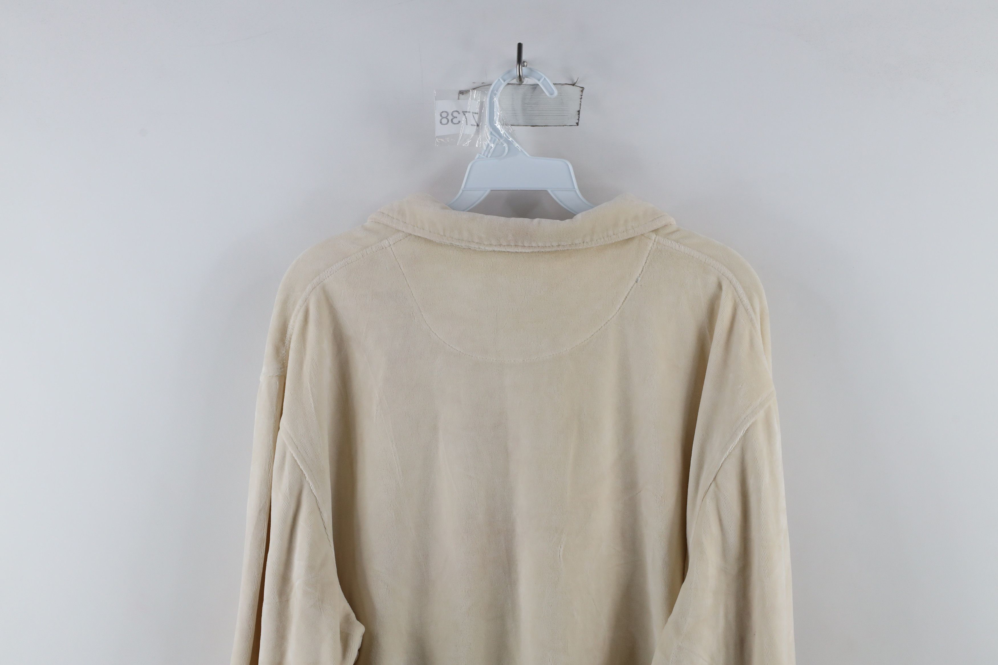 Vintage Vintage 90s Streetwear Collared Pullover Sweater Beige Size US L / EU 52-54 / 3 - 9 Thumbnail