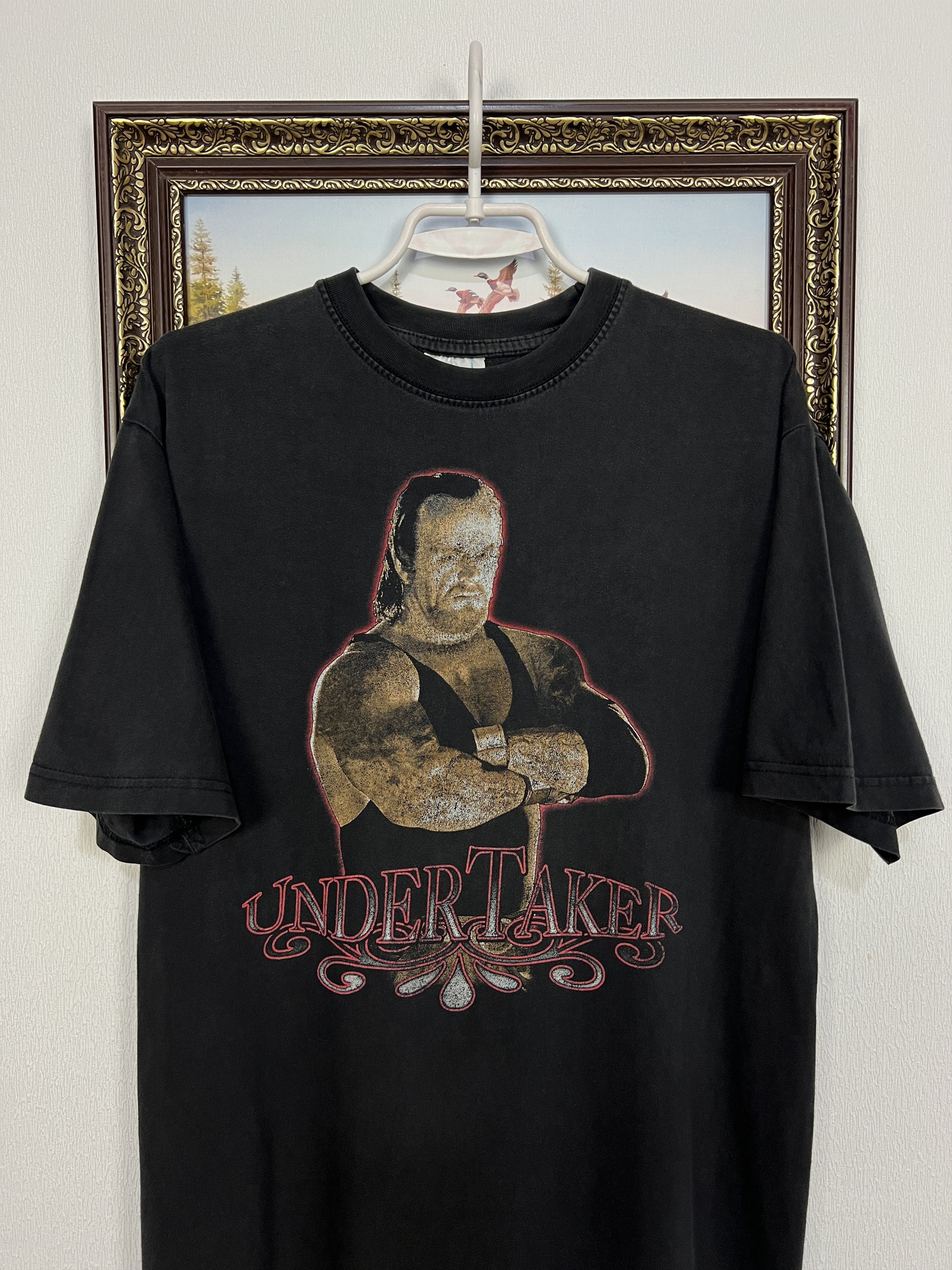 Vintage Vintage WWF WWE Undertaker Over Print Shirt Tee Rare Hype Size US L / EU 52-54 / 3 - 2 Thumbnail