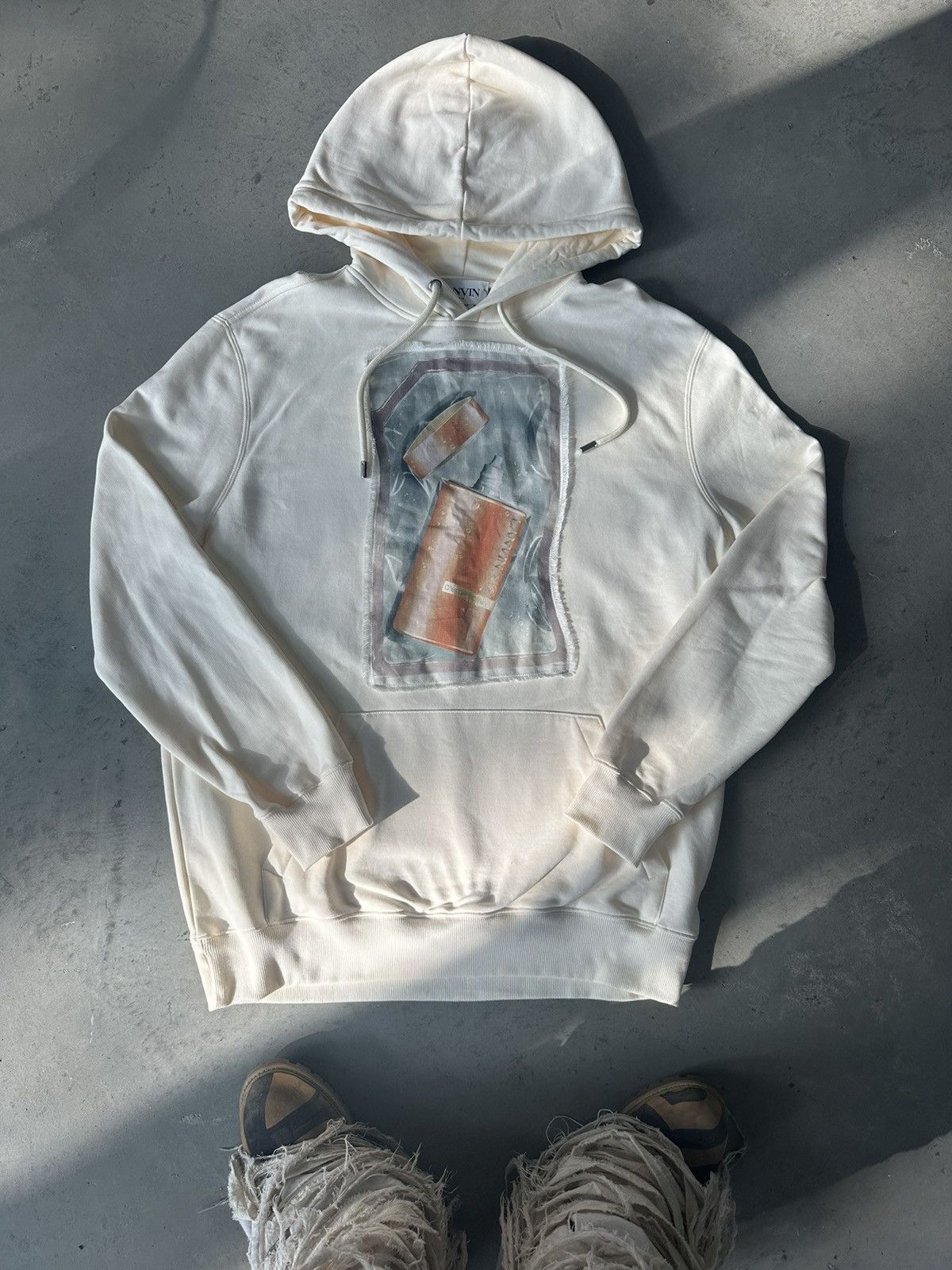 Lanvin Lanvin Crème Cologne Hoodie Size US L / EU 52-54 / 3 - 1 Thumbnail