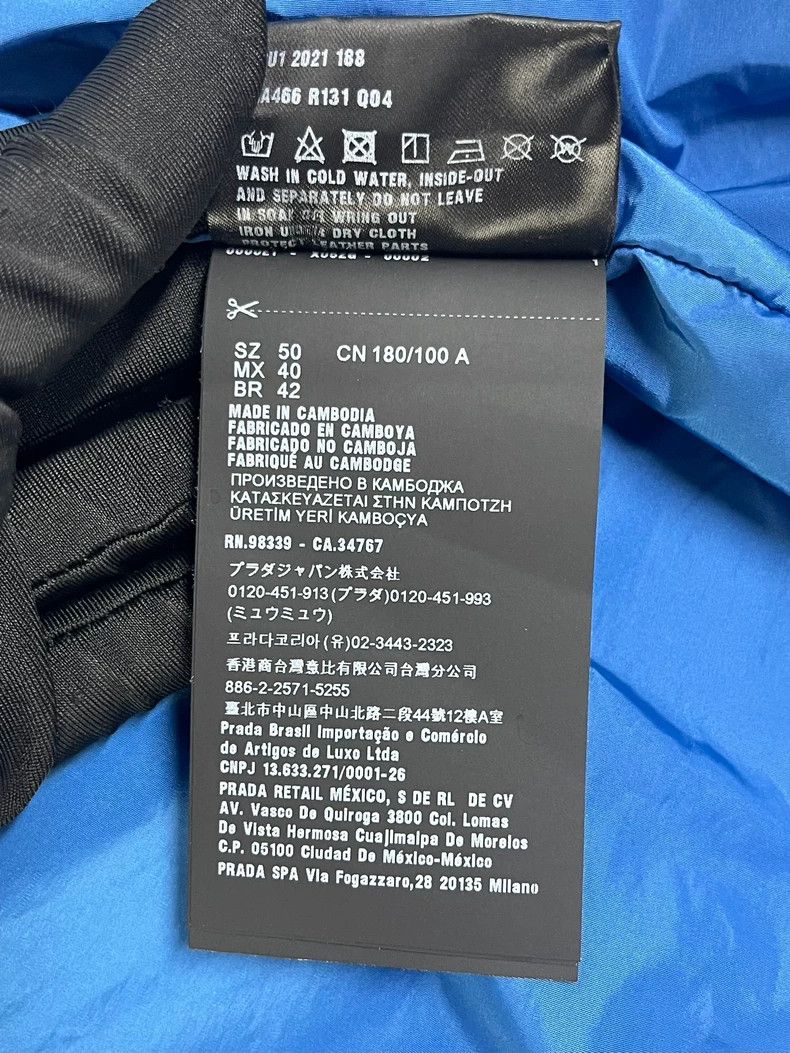 Prada Prada Blue Metal Triangle Logo Windbreaker Jacket 2502-Next Size US M / EU 48-50 / 2 - 7 Thumbnail