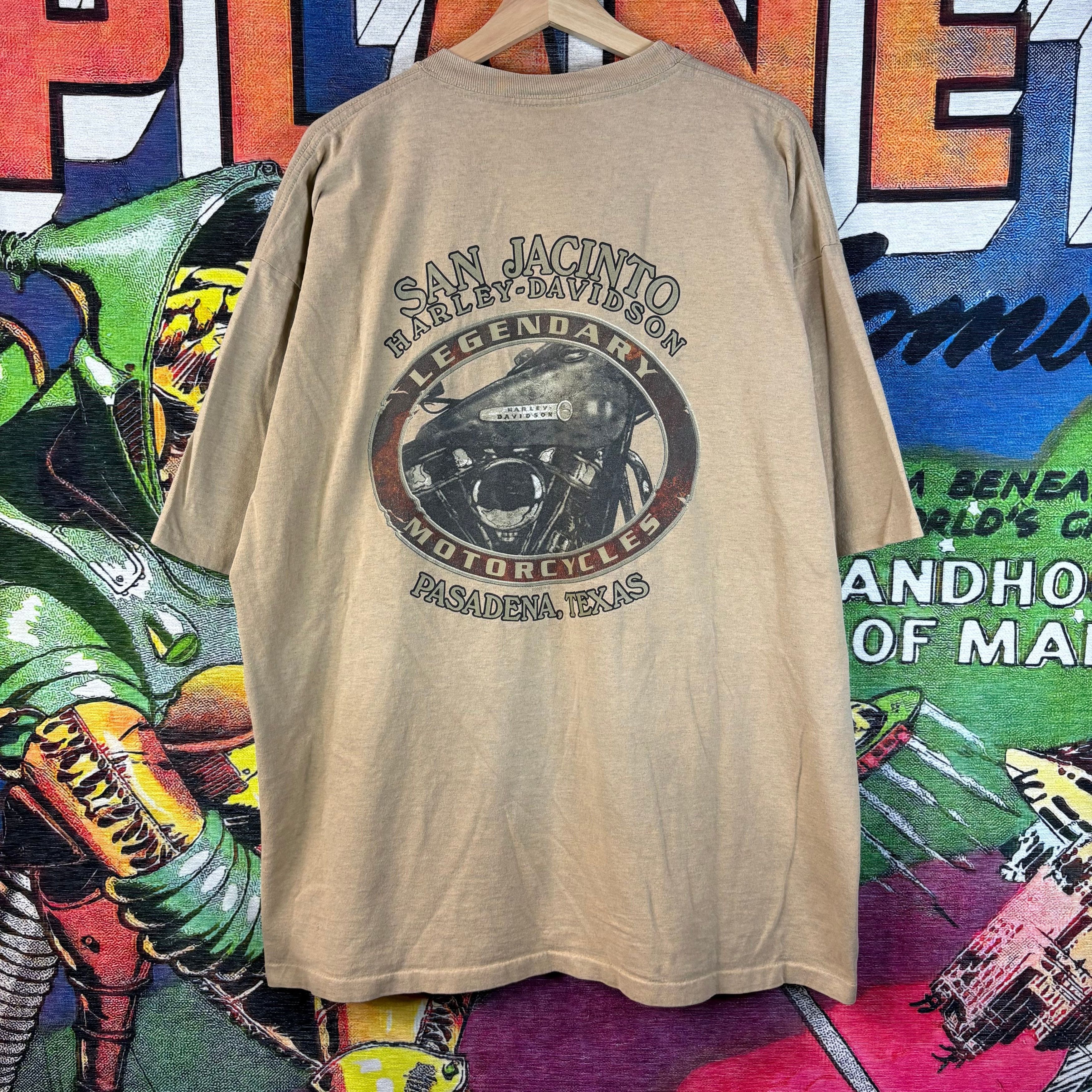 Harley Davidson Y2K 2009 Harley Davidson San Jacinto Pasadena, Texas Tee Size US XXL / EU 58 / 5 - 3 Thumbnail