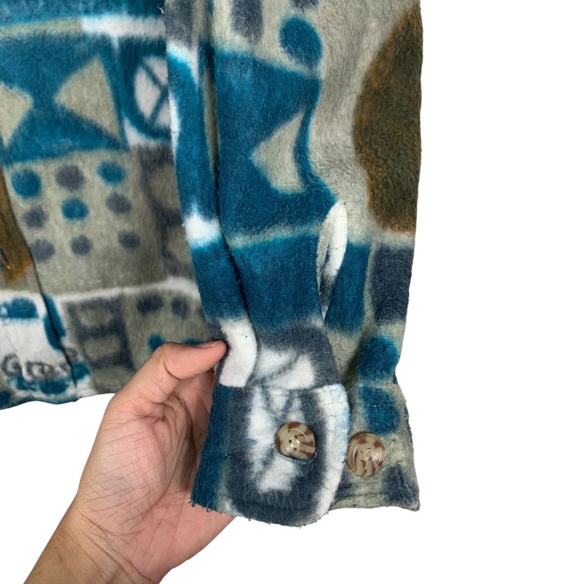 Flannel MACHOPE MIND Overprint Fleece Flannel #1600-C71 Size US M / EU 48-50 / 2 - 13 Thumbnail