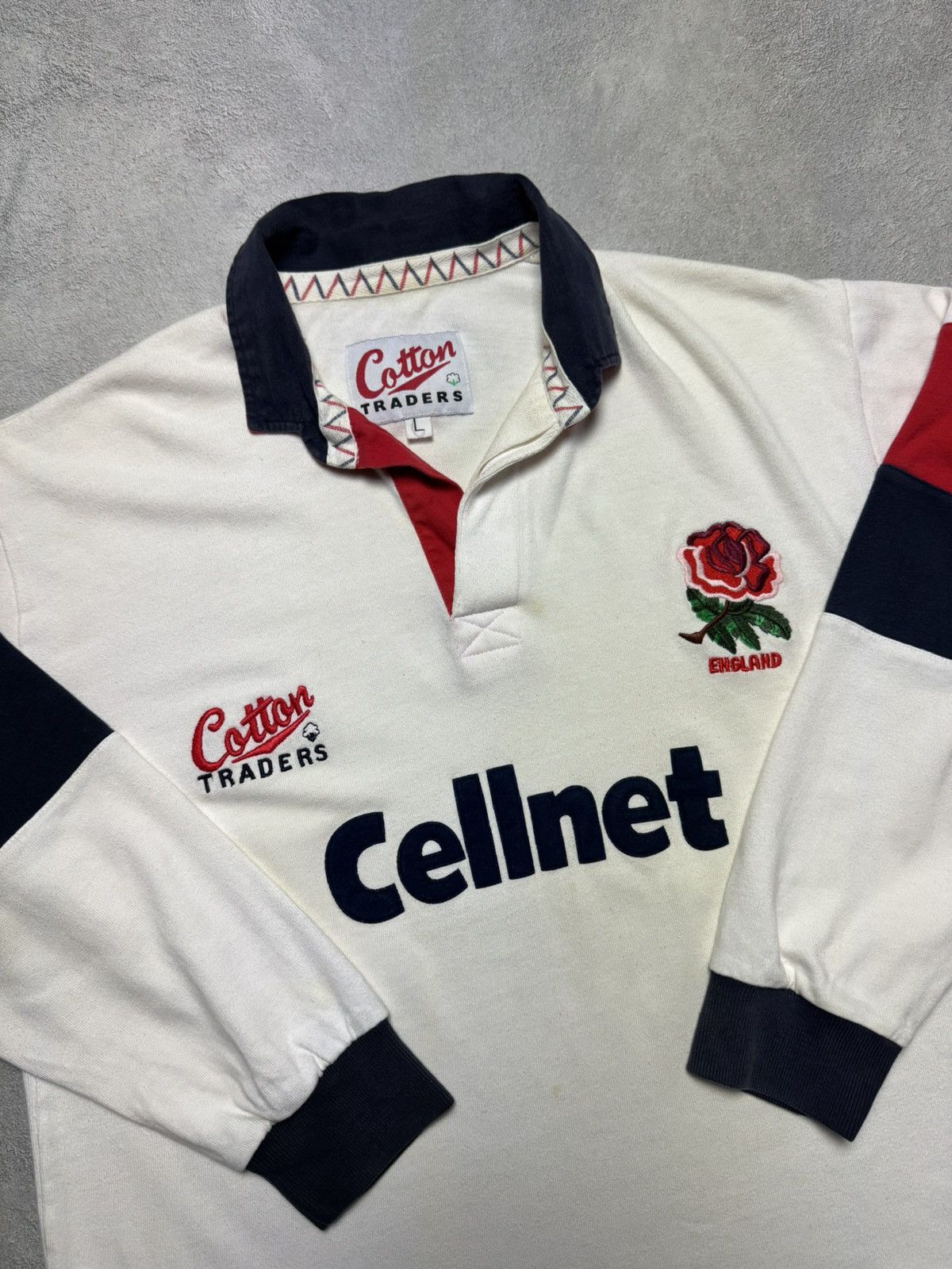 Cotton Traders England 1995 1996 Home Rugby Shirt Jersey Cotton Traders Size US L / EU 52-54 / 3 - 3 Thumbnail