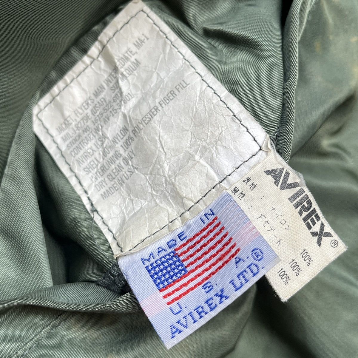 Alpha Industries × Avirex × Vintage VINTAGE ALPHA INDUSTRIES AVIREX MA-1 BOMBER FLIGHT JACKET Size US M / EU 48-50 / 2 - 19 Thumbnail