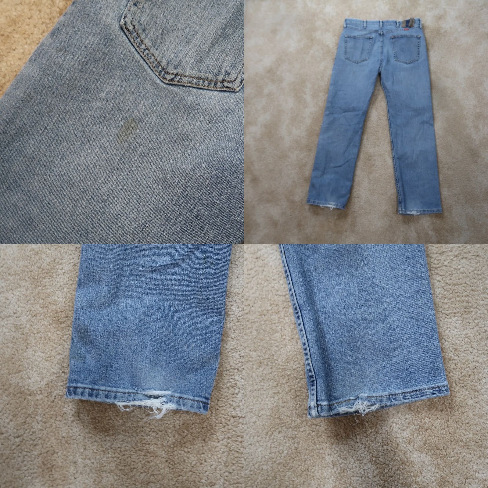 Wrangler Wrangler Jeans Men’s 34x30 Regular Straight Denim Distressed Blue Cotton 5-Pocket Wrangler Straight Size US 34 / EU 50 - 8 Thumbnail