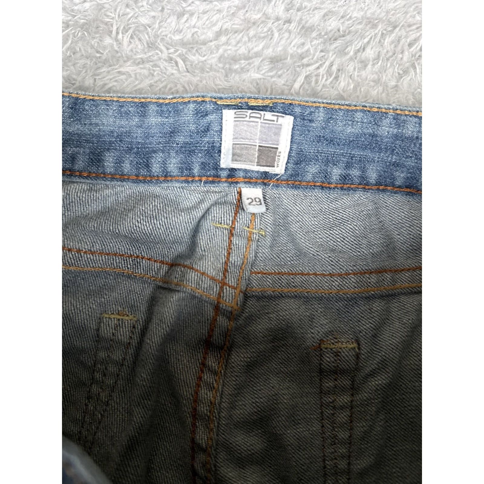 Vintage Salt Broadway Bootcut Jeans Womens 29 Blue Med Wash Mid Rise Stretch Denim Boots 5-Pocket 29x33 Size 29" - 6 Thumbnail