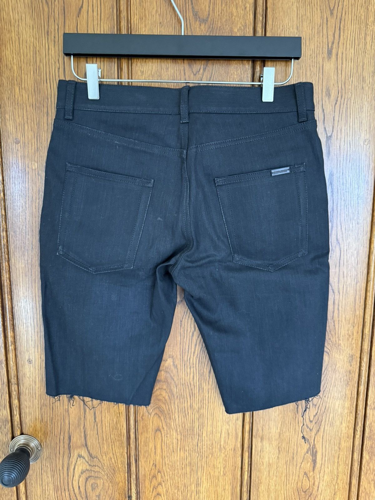 Saint Laurent Paris SS20 Saint Laurent black raw hem shorts 27 Small Size US 27 - 11 Thumbnail