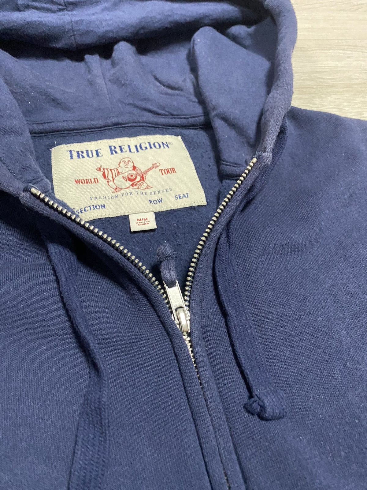 Japanese Brand Vintage True Religion Big logo back side zip hoodie size M Size US M / EU 48-50 / 2 - 8 Thumbnail