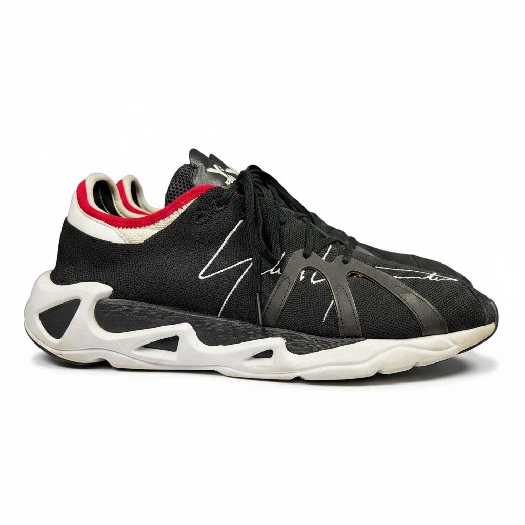 Y-3 Y-3 Yohji Yamamoto Mens 12.5 FYW S-97 Black Scarlet Sneakers Size US 12.5 / EU 45-46 - 1 Thumbnail