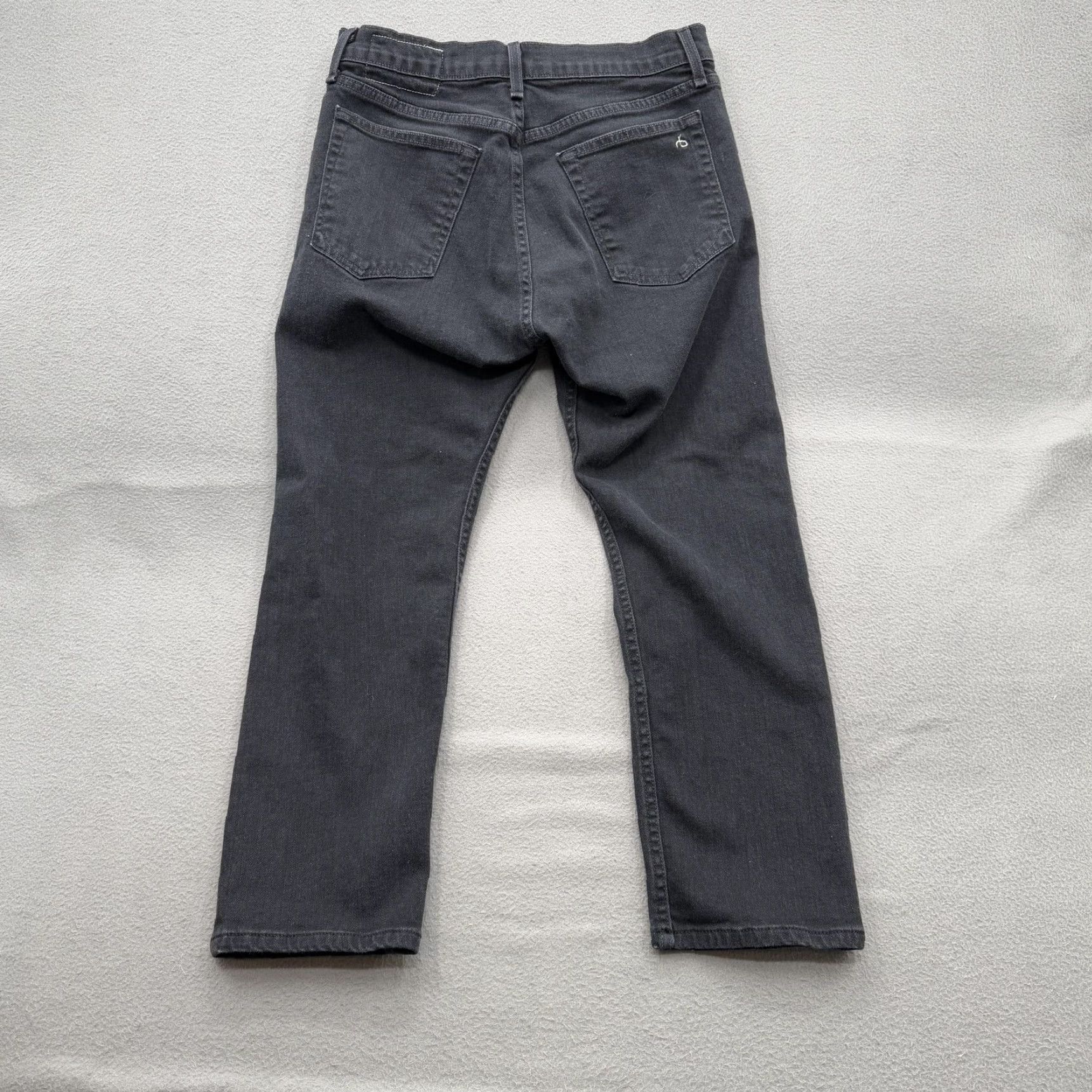 Rag & Bone rag & bone Jeans Mens 30 Black Slim Straight Leg Button Fly M121 Straight Jeans Size US 30 / EU 46 - 2 Thumbnail