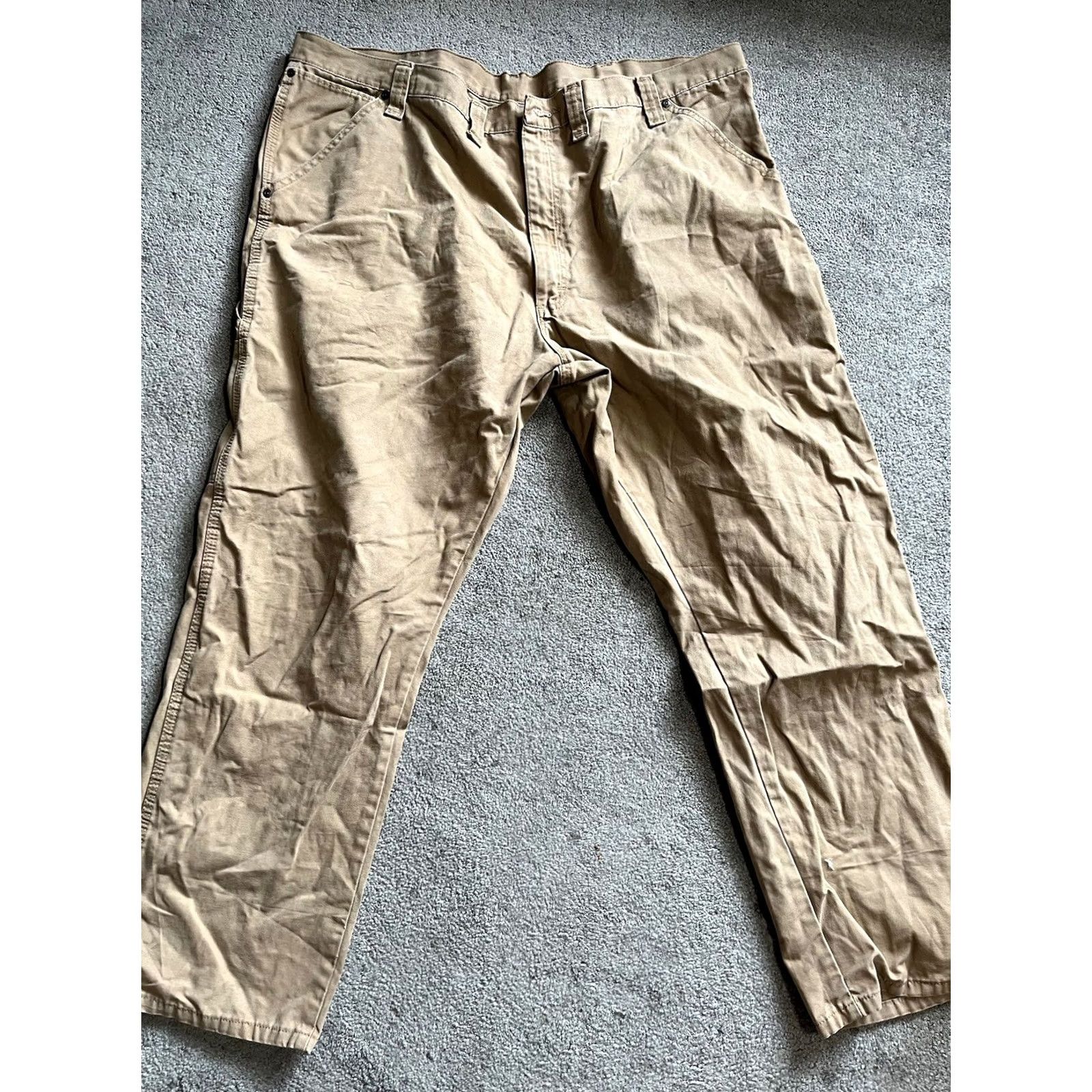 Wrangler VINTAGE Wrangler Carpenter Pants Jeans Beige Light Brown Men’s 44x30 Size US 44 / EU 60 - 3 Thumbnail