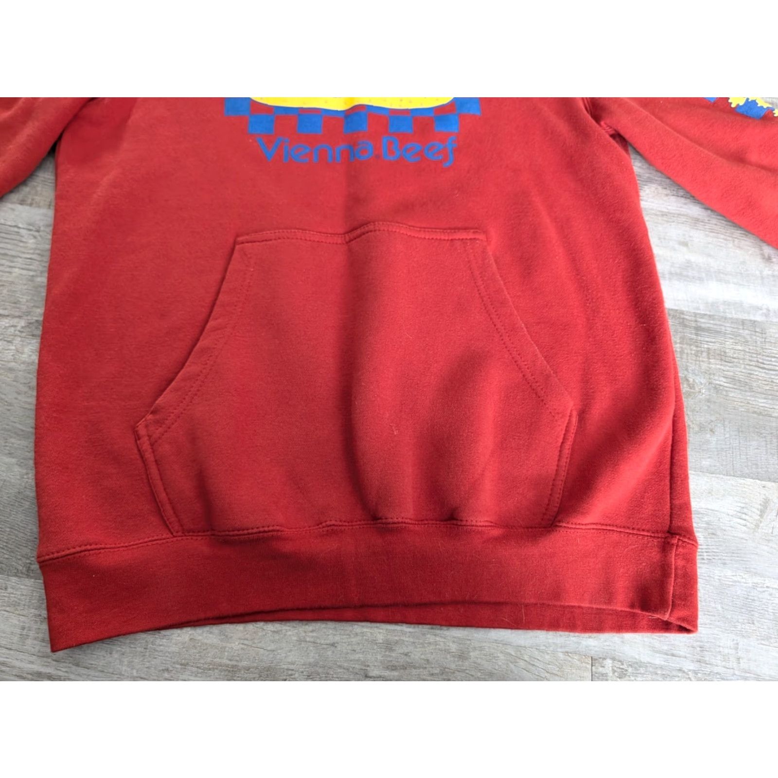 Vintage VINTAGE Lollapalooza Vienna Beef Hoodie Mens Medium Hooded Sweatshirt Brick Red Chicago Size US M / EU 48-50 / 2 - 7 Thumbnail