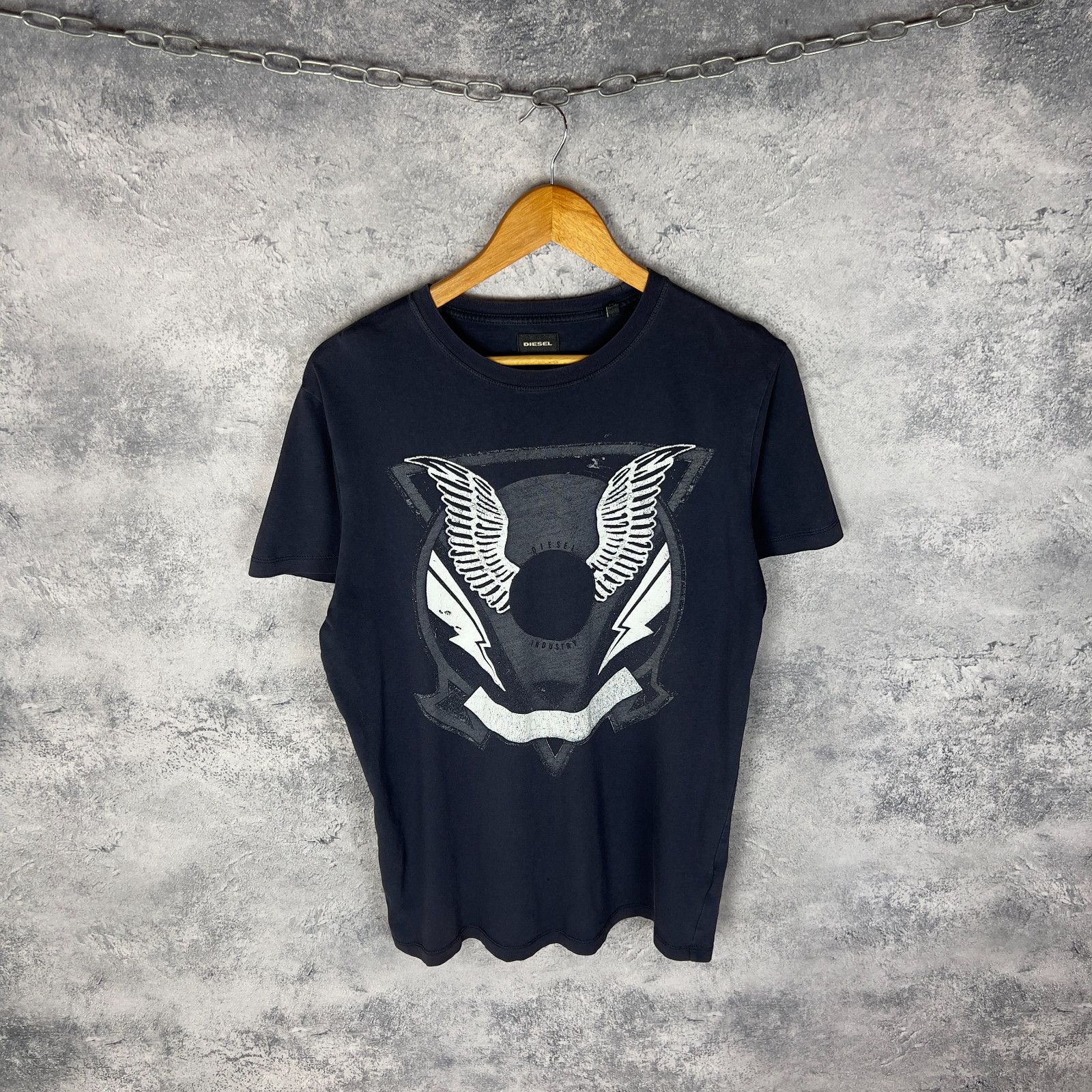 Diesel Diesel Tee Men's Size M Blue Cotton Short Sleeve ` Size US M / EU 48-50 / 2 - 1 Thumbnail
