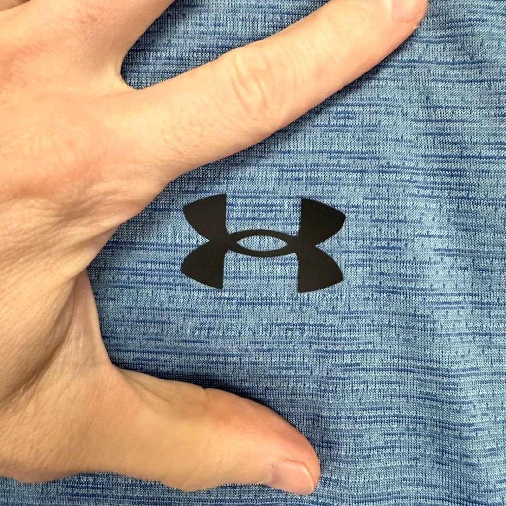 Under Armour Under Armour T-Shirt Mens Large Blue Loose Fit Short Sleeve Logo Crew Neck Breathable Polyester Spandex Size US L / EU 52-54 / 3 - 6 Thumbnail