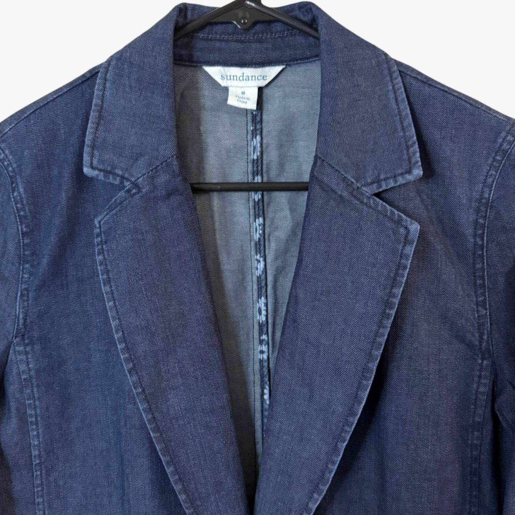 Vintage Sundance Western Denim Blazer Jacket Blue Women’s Size 8 Dark Wash Single-Button Blazer Regular Size M / US 6-8 / IT 42-44 - 5 Thumbnail
