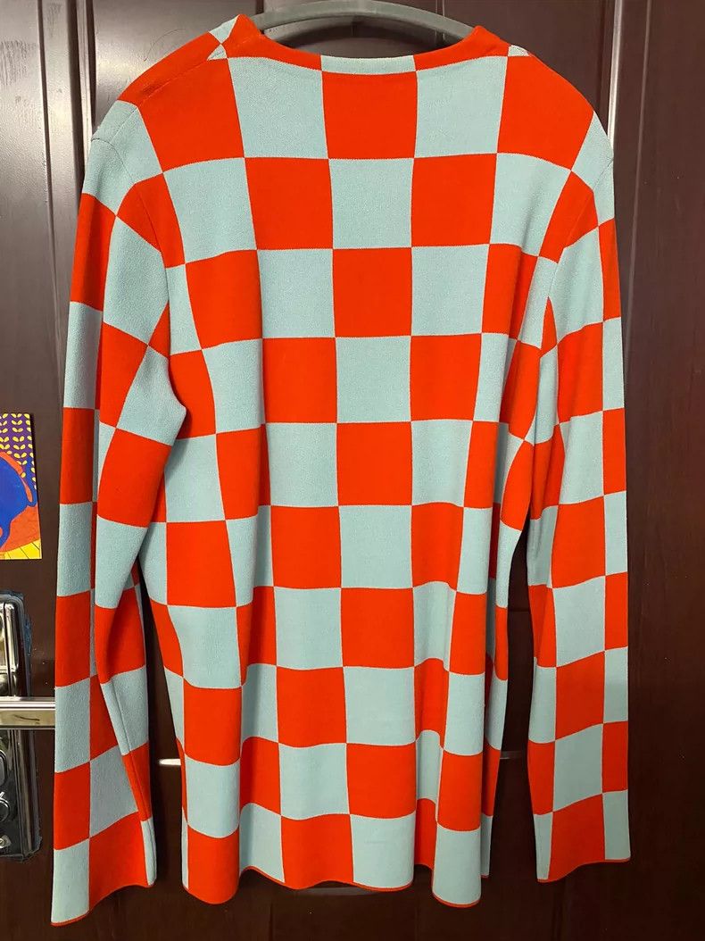 Jil Sander Jil Sander Contrast Plaid Knit Top Size US M / EU 48-50 / 2 - 2 Thumbnail