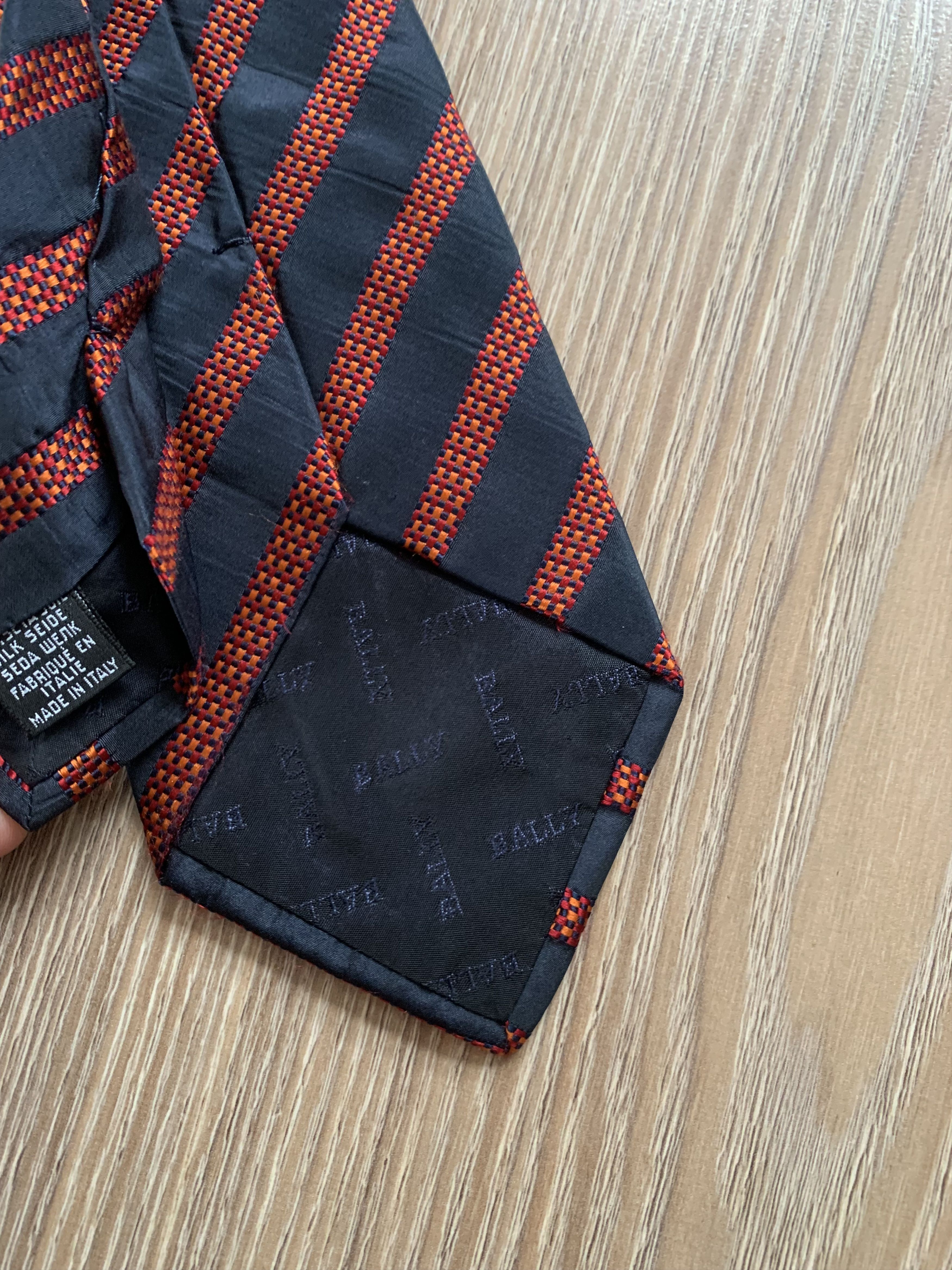 Bally Vintage Bally Italian Stripe Patterned Neck Tie Size ONE SIZE - 5 Thumbnail