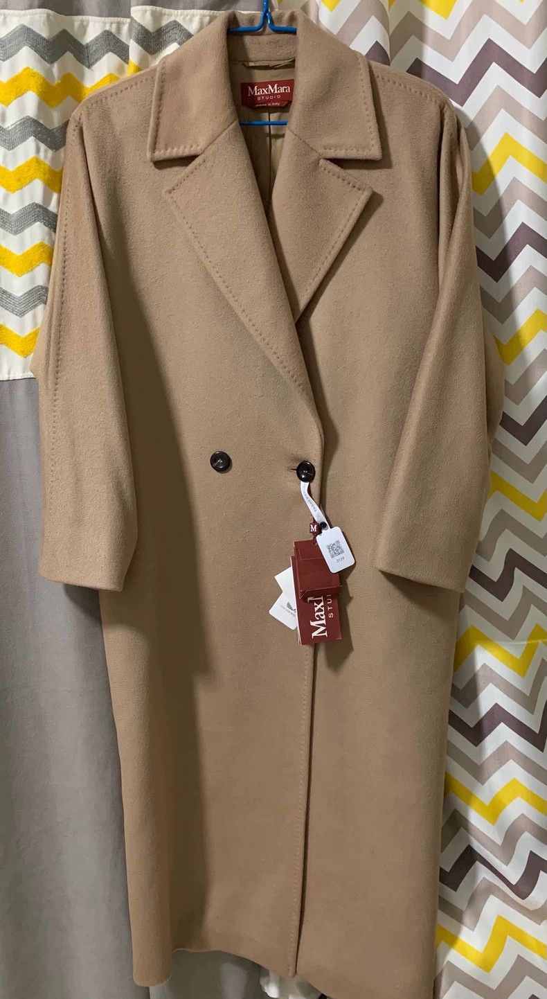 Max Mara Max Mara Sheep-wool water-ripple coat Size L / US 10 / IT 46 - 1 Thumbnail