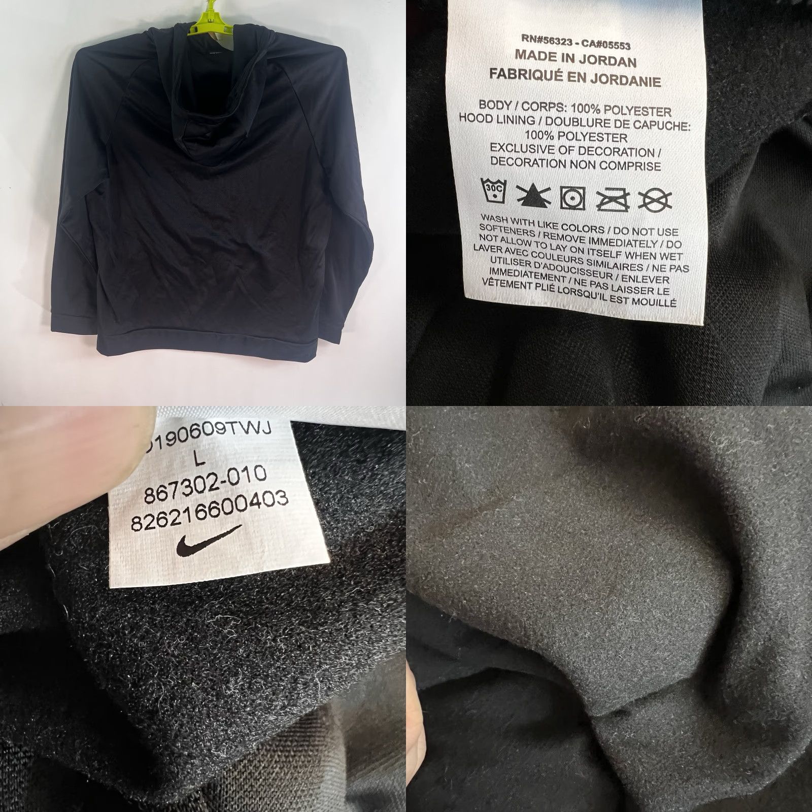 Nike VINTAGE Nike Hoodie Men Size L Black Dri-Fit Stay Camanche Built for War Pullover Hooded Sportswear 90s/Concert-esque? Size US L / EU 52-54 / 3 - 8 Thumbnail