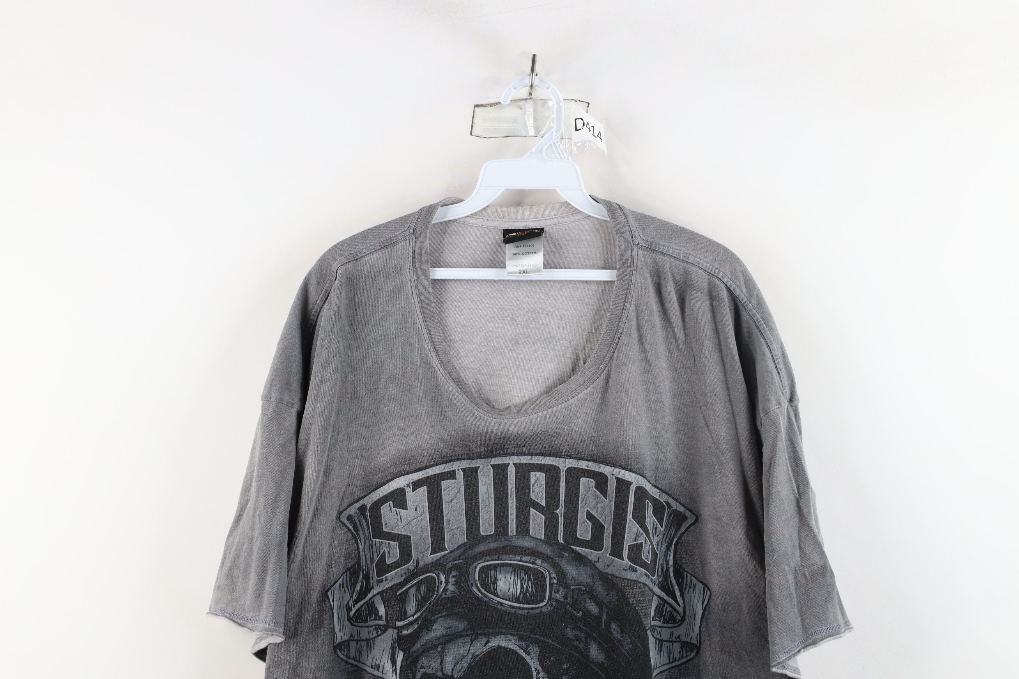 Harley Davidson × Vintage Y2K Harley Davidson Skeleton All Over Print T-Shirt Gray Size US XXL / EU 58 / 5 - 2 Thumbnail