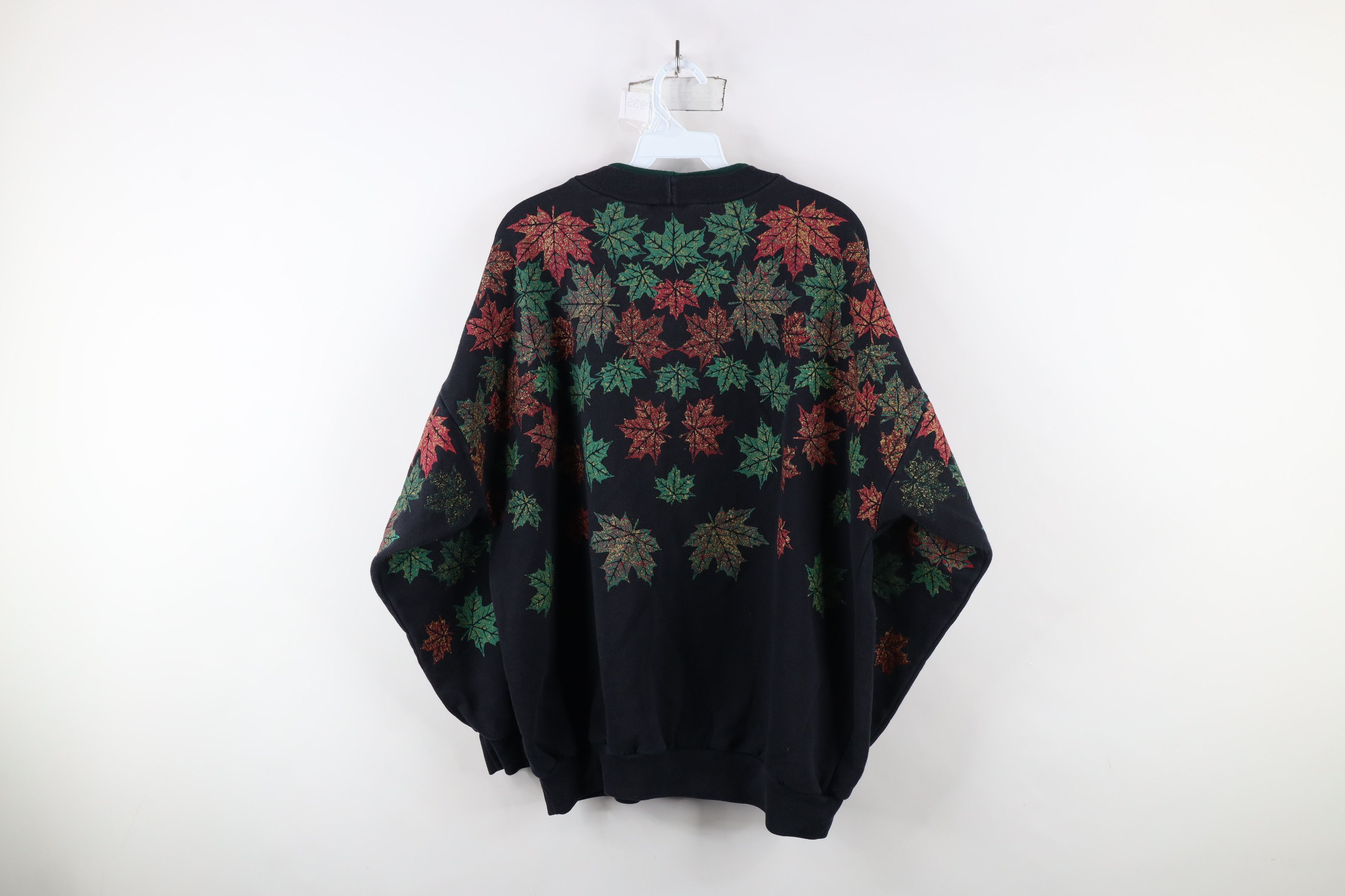 Vintage Vintage 90s Streetwear Fall Leaf All Over Print Sweatshirt Size XXL / US 16-18 / IT 52-54 - 9 Thumbnail